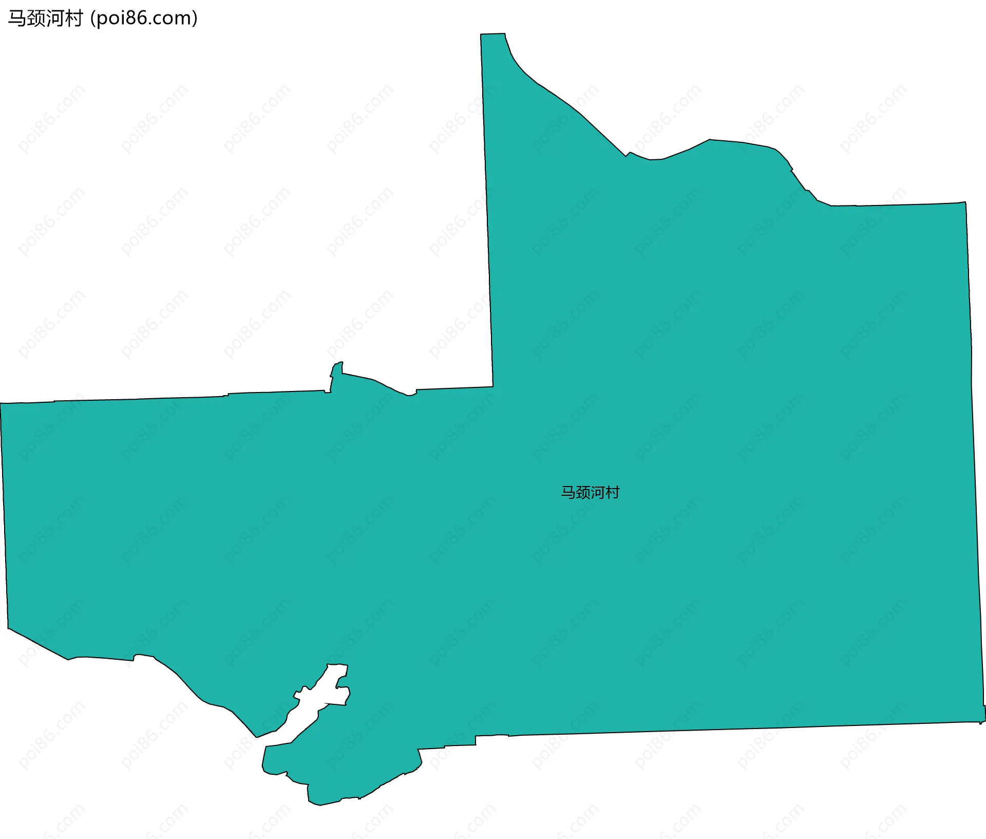 马颈河村边界地图
