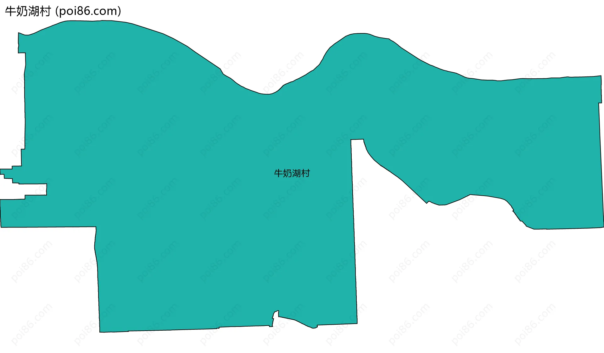 牛奶湖村边界地图
