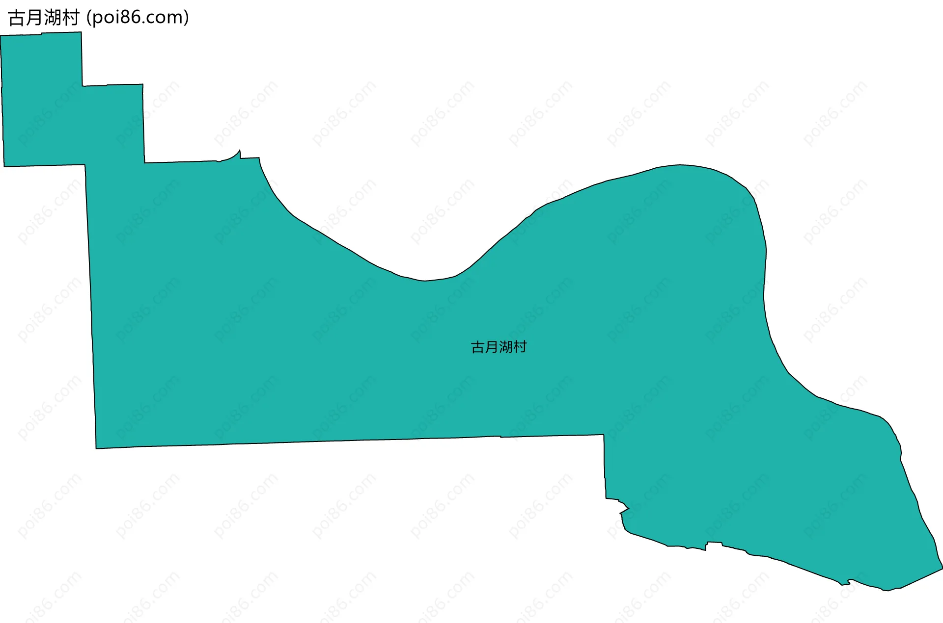 古月湖村边界地图