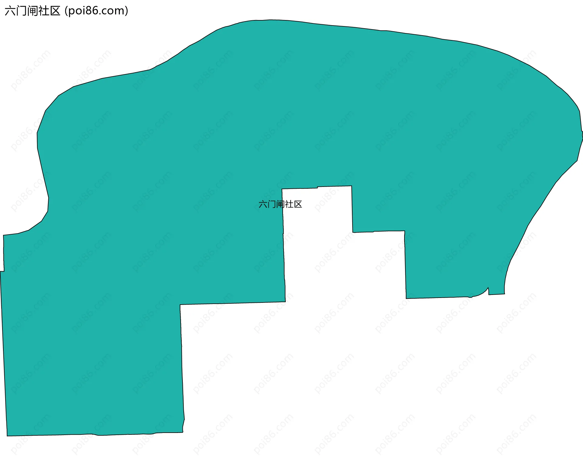六门闸社区边界地图