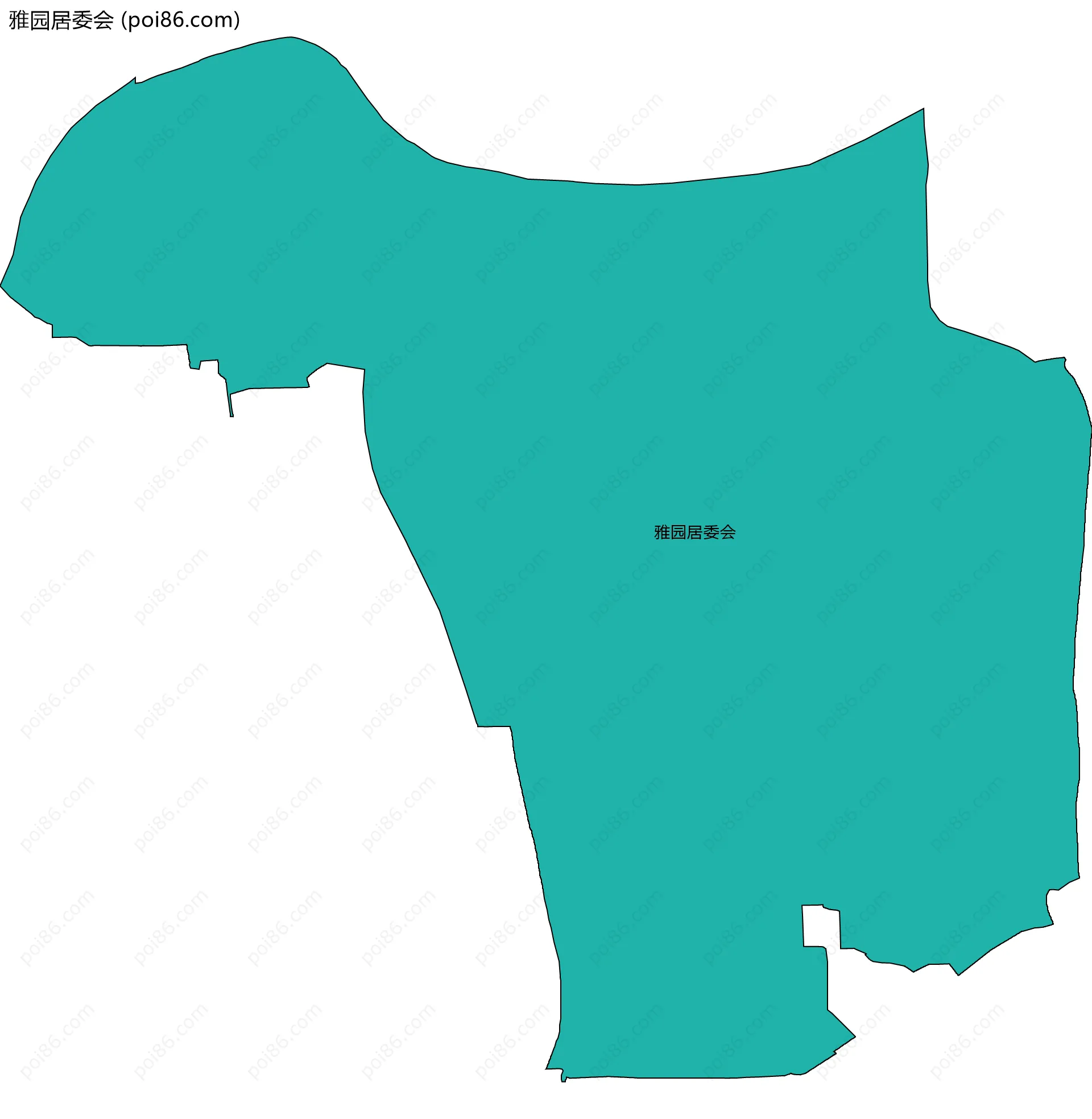 雅园居委会边界地图