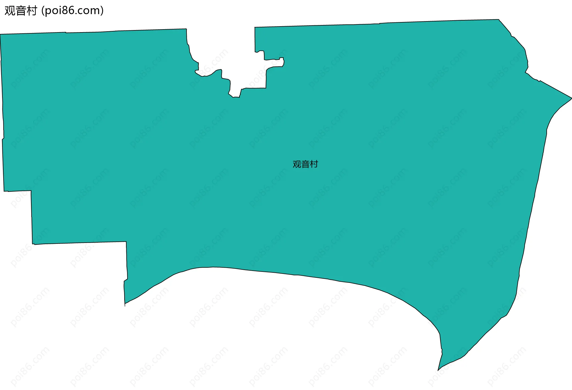 观音村边界地图