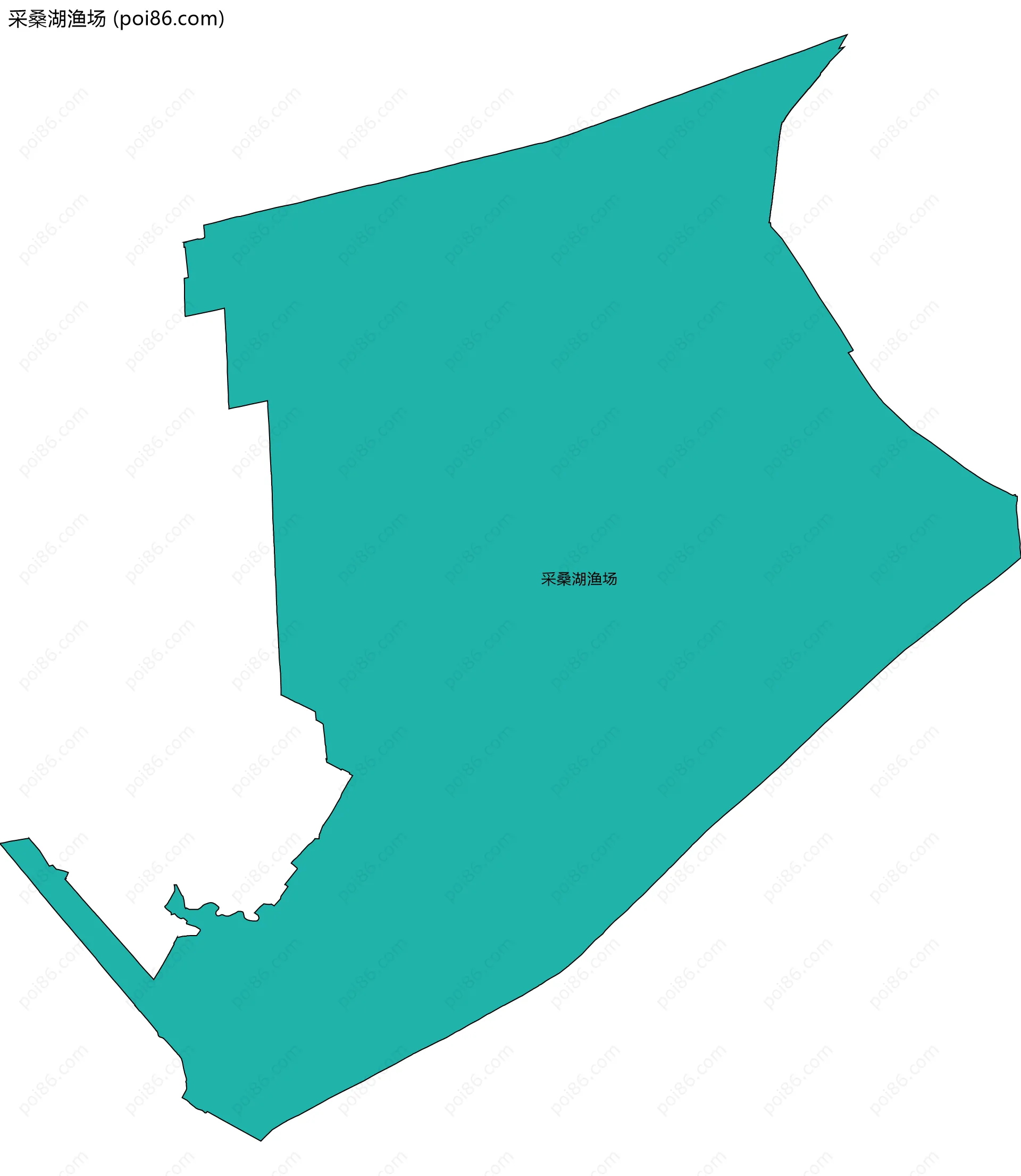 采桑湖渔场边界地图