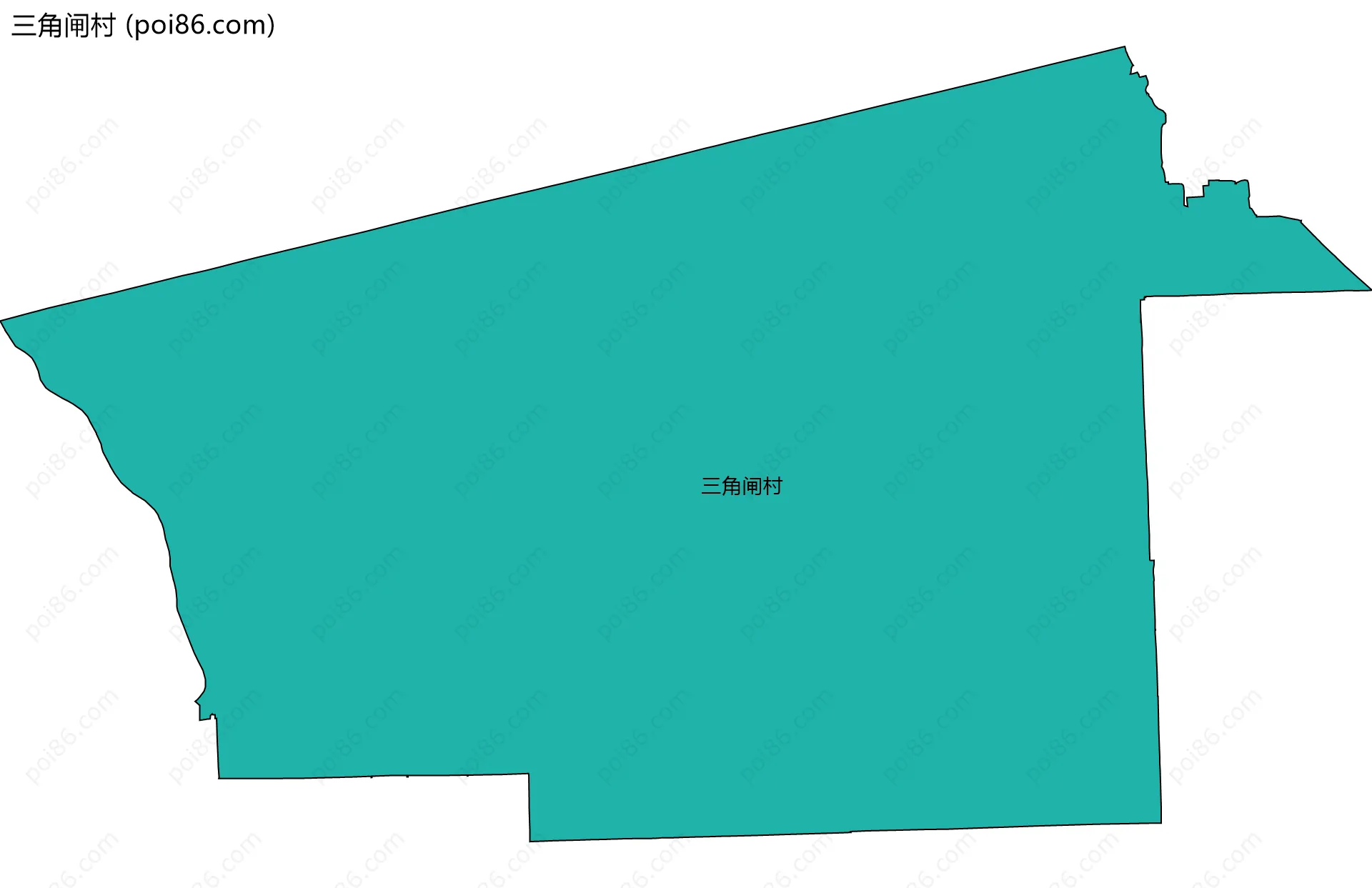 三角闸村边界地图