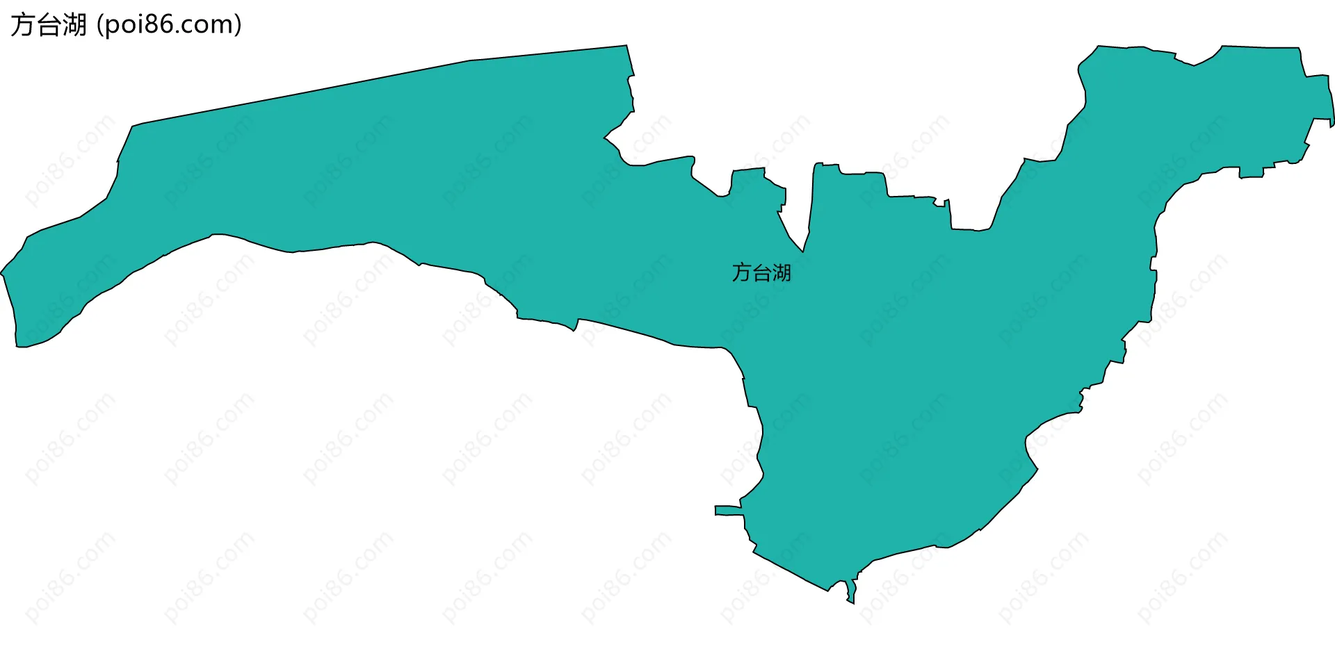 方台湖边界地图
