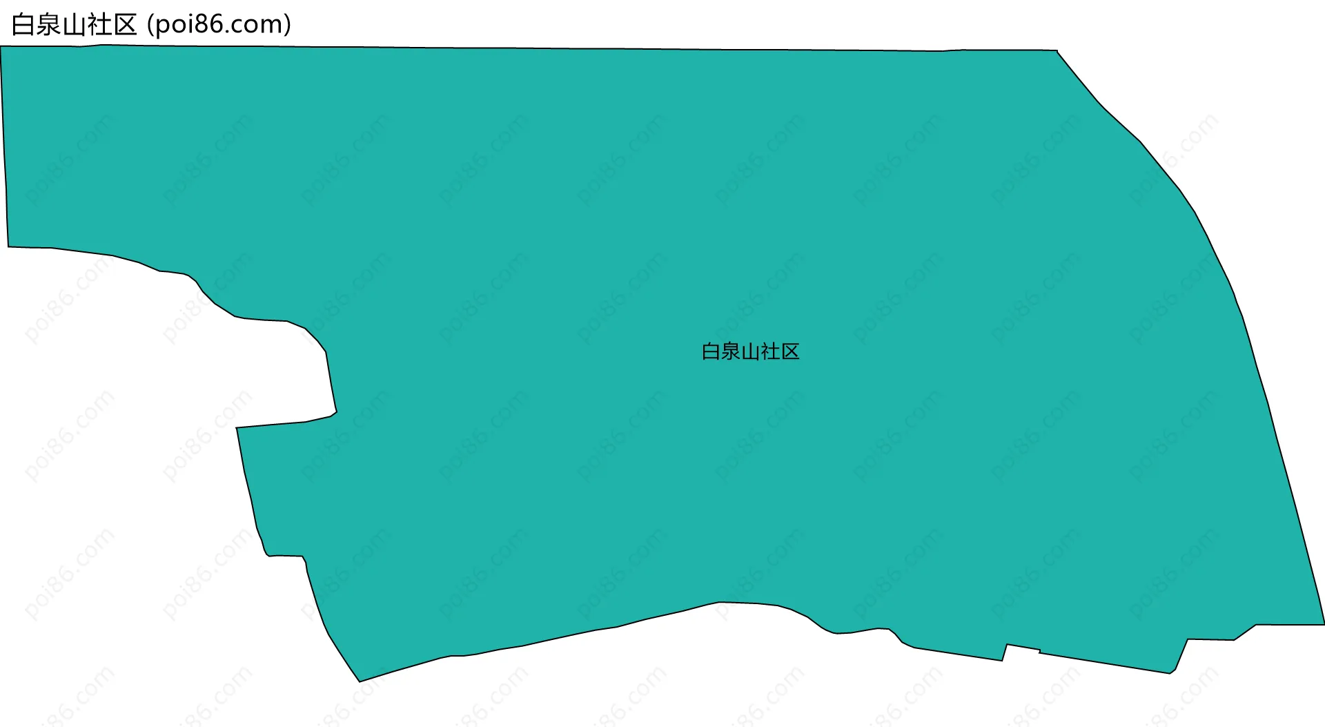 白泉山社区边界地图