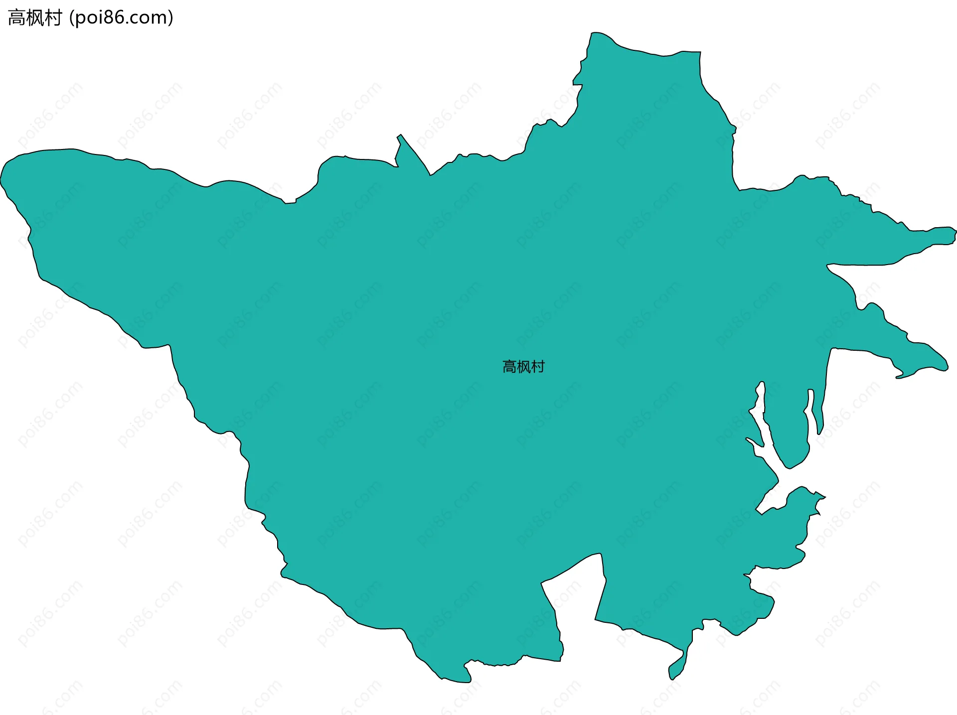 高枫村边界地图