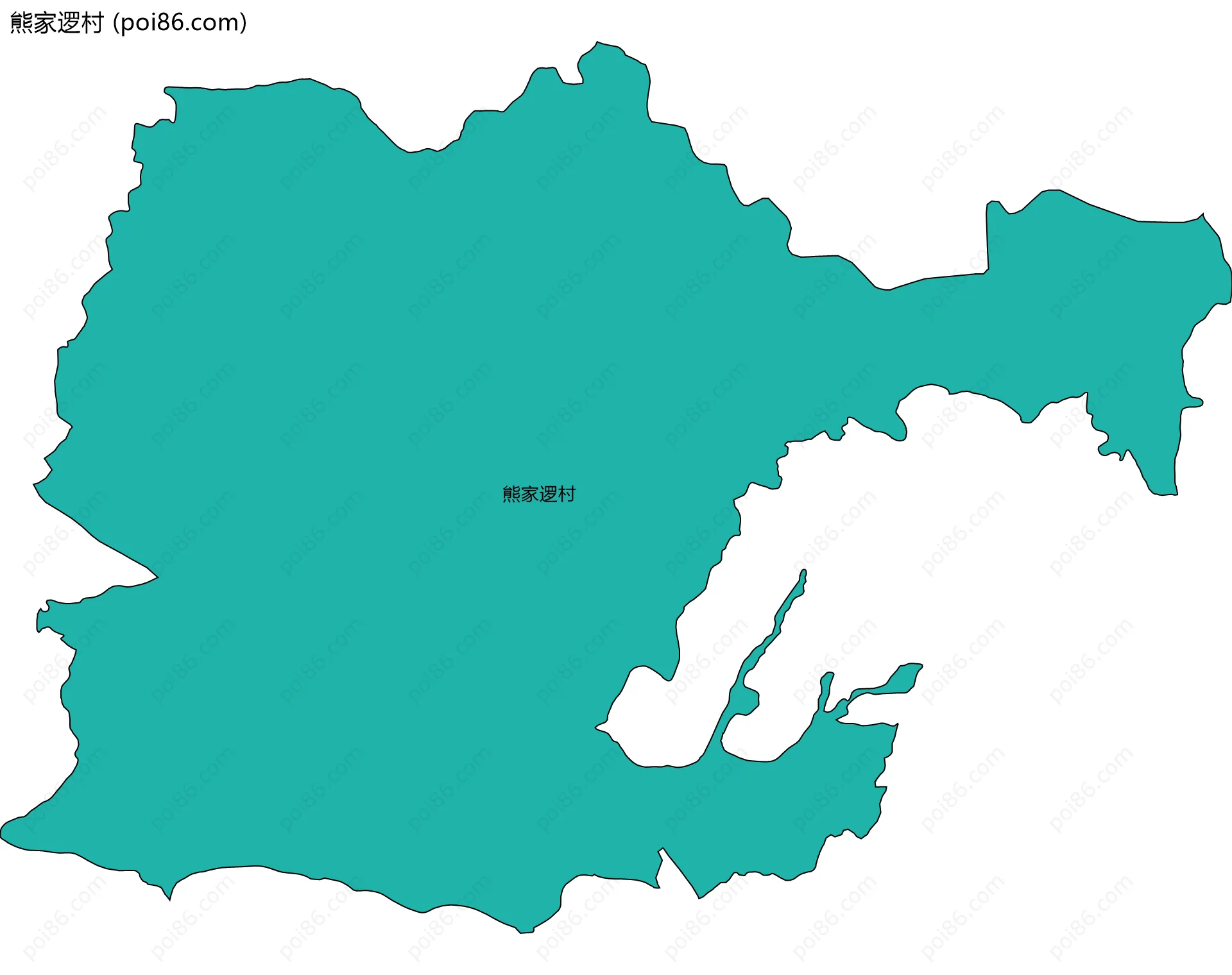 熊家逻村边界地图