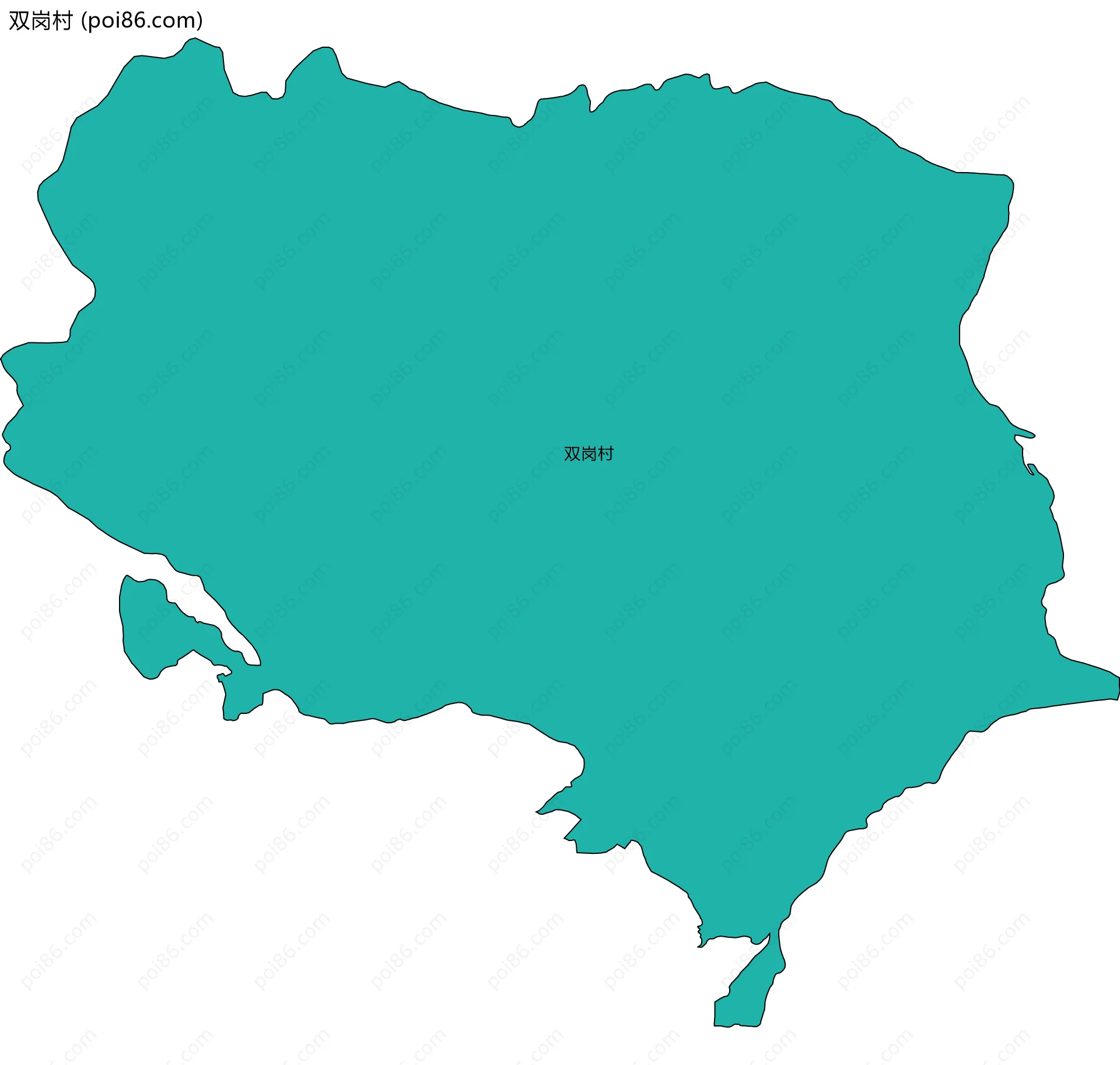 双岗村边界地图