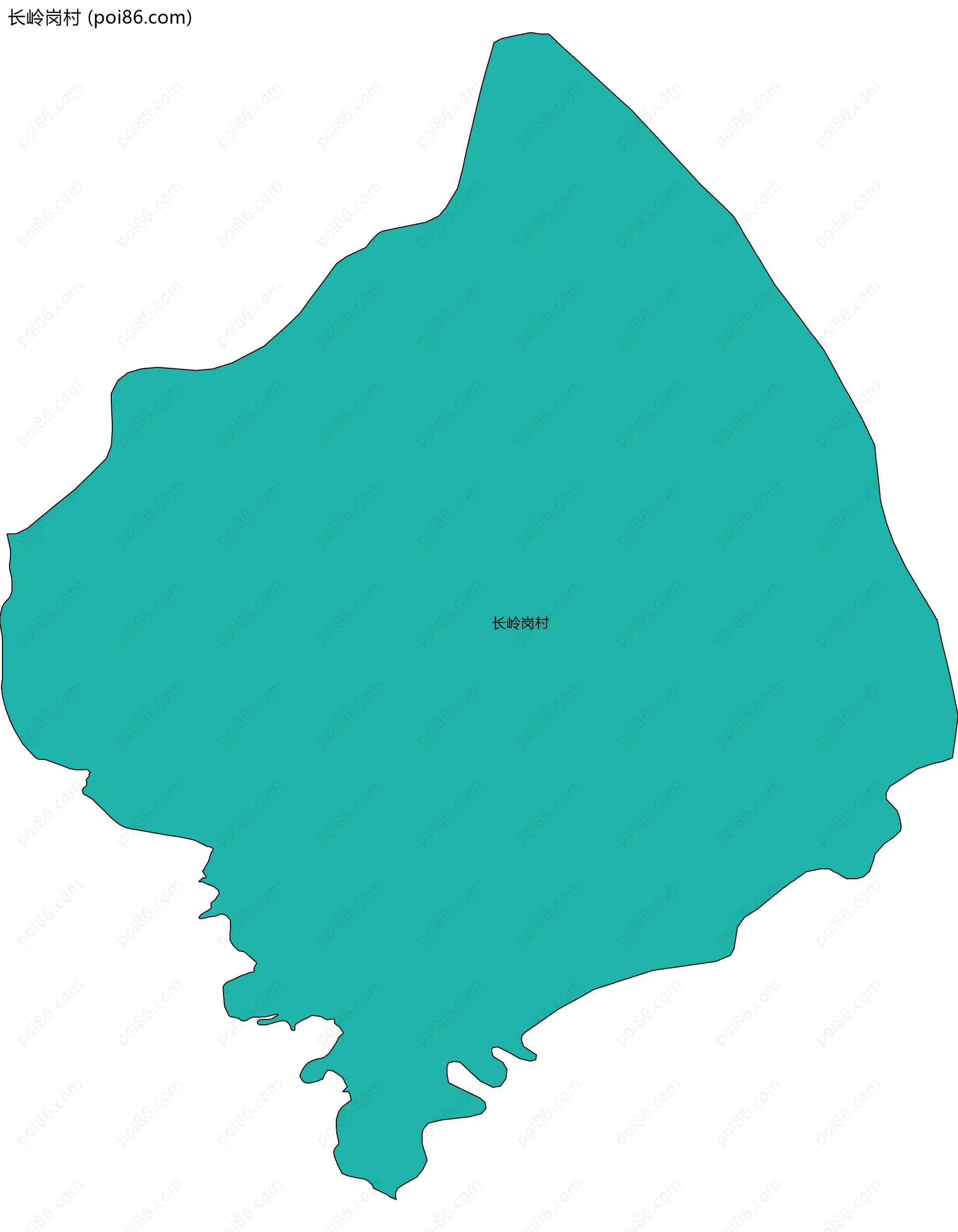 长岭岗村边界地图