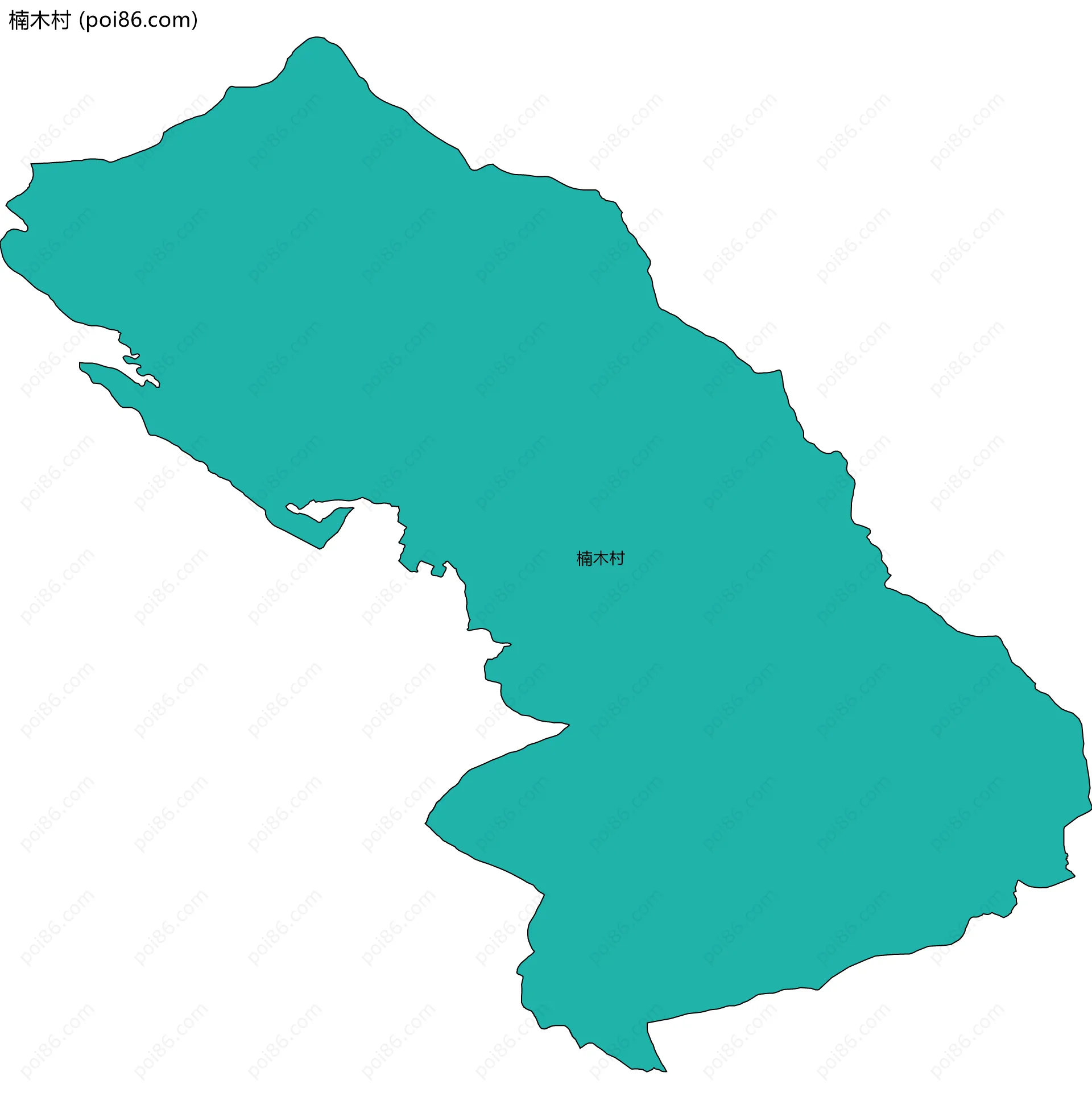 楠木村边界地图