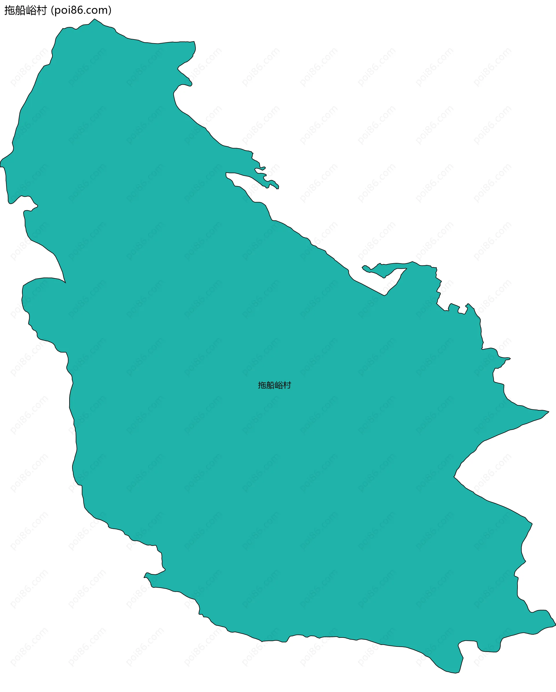 拖船峪村边界地图