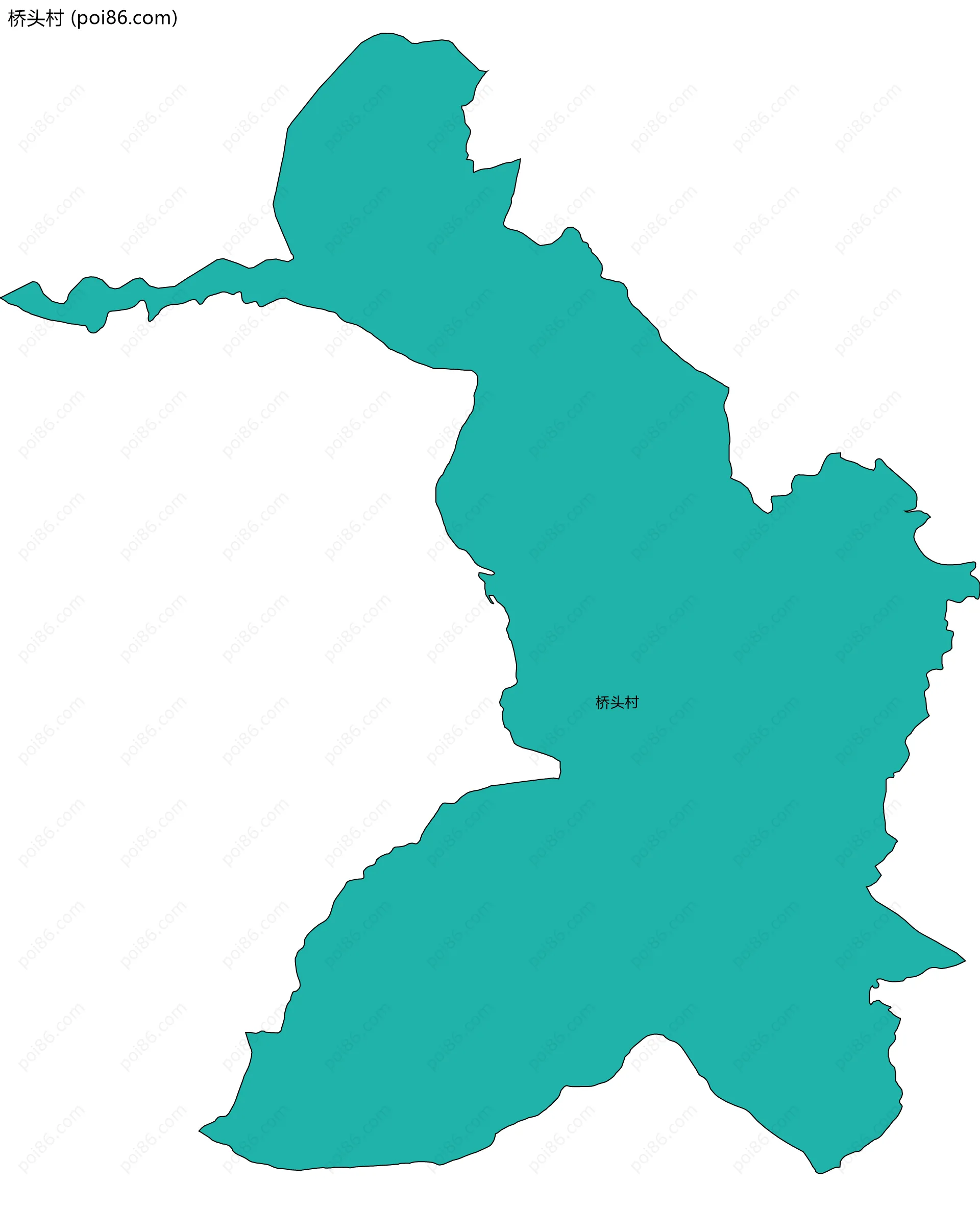 桥头村边界地图