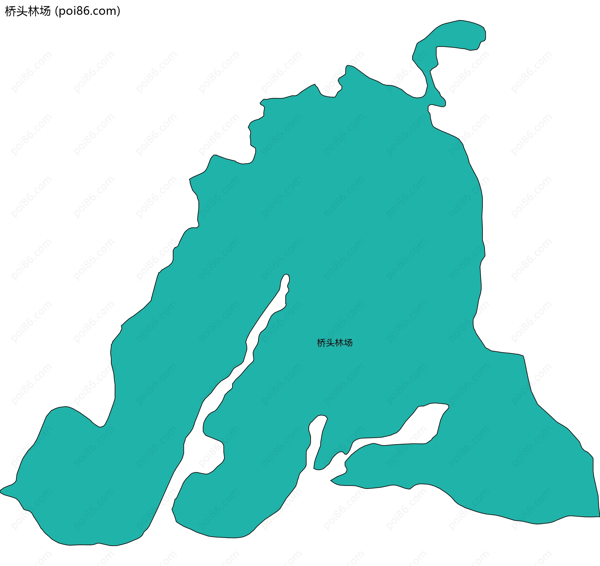 桥头林场边界地图