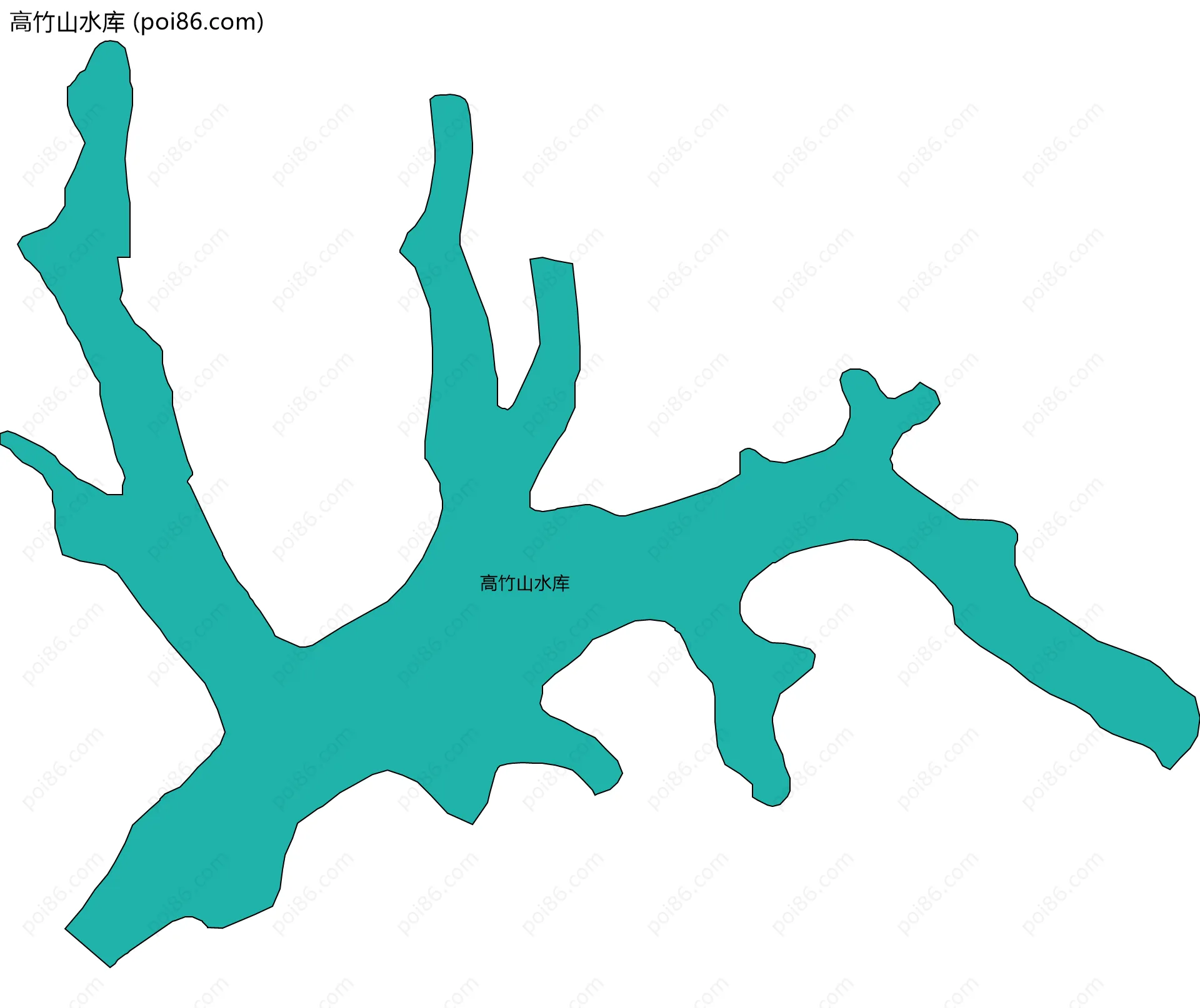 高竹山水库边界地图