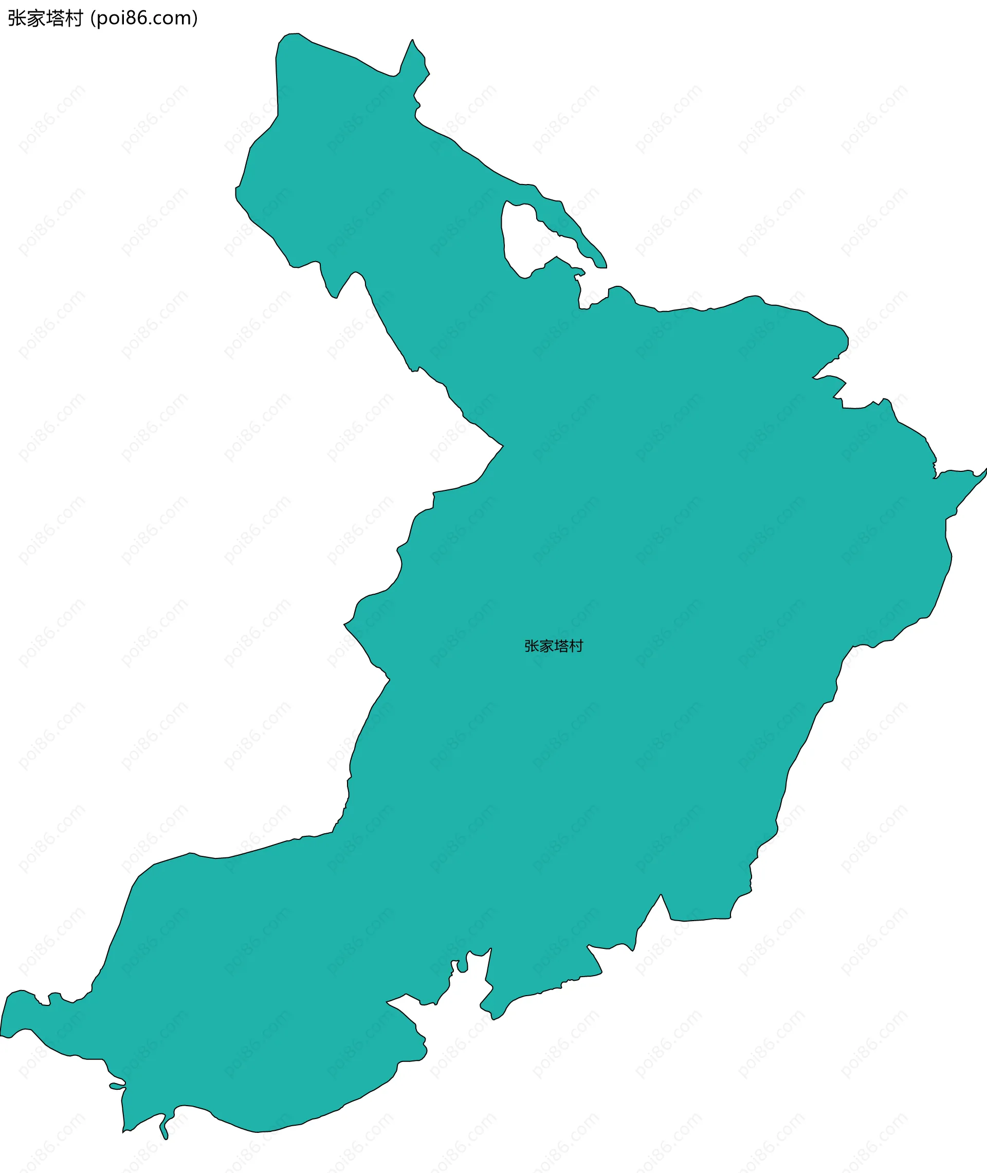 张家塔村边界地图