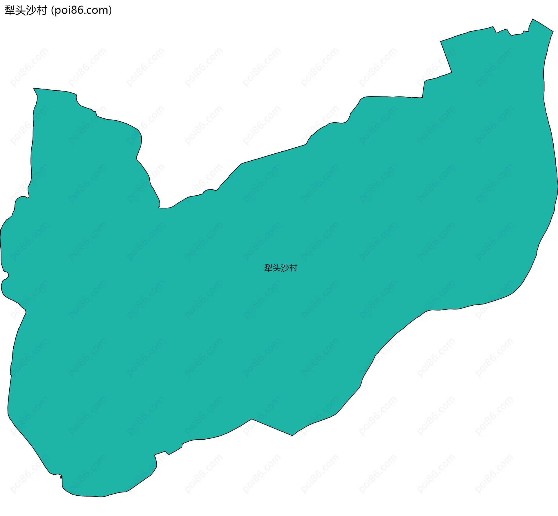 犁头沙村边界地图