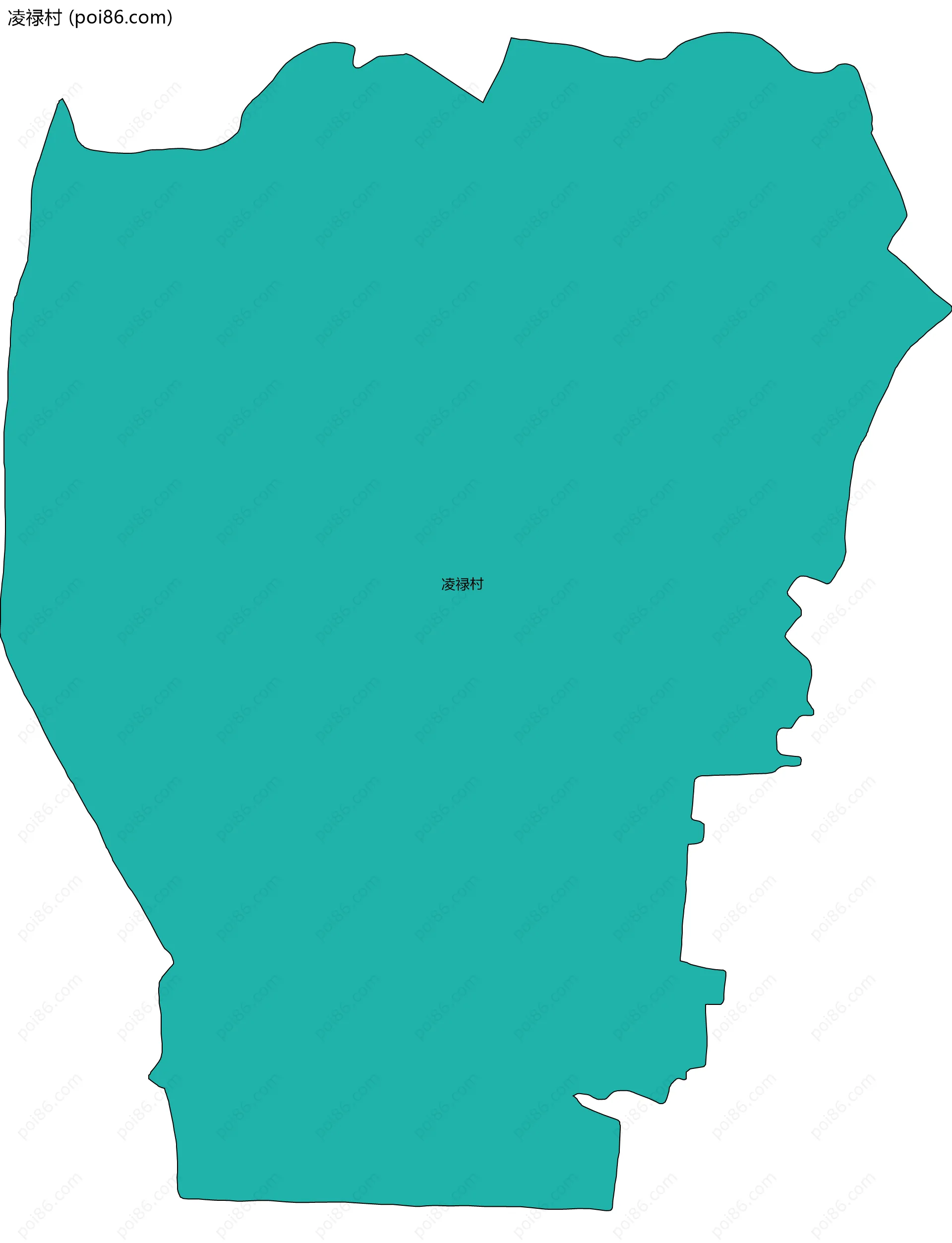 凌禄村边界地图