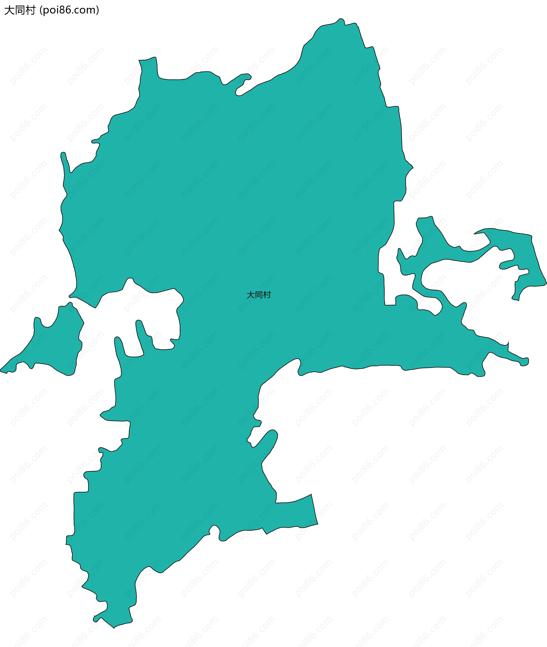 大同村边界地图