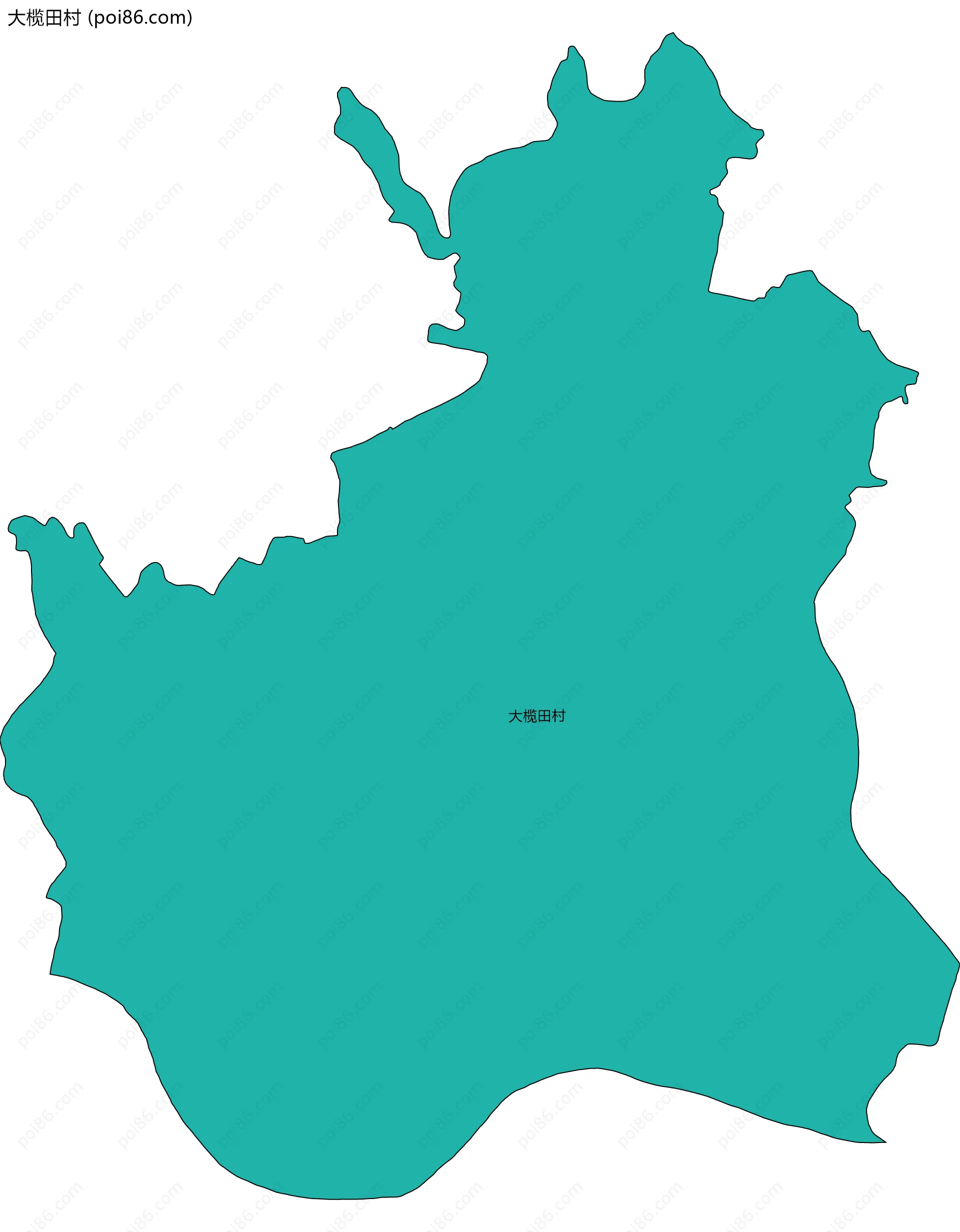 大榄田村边界地图