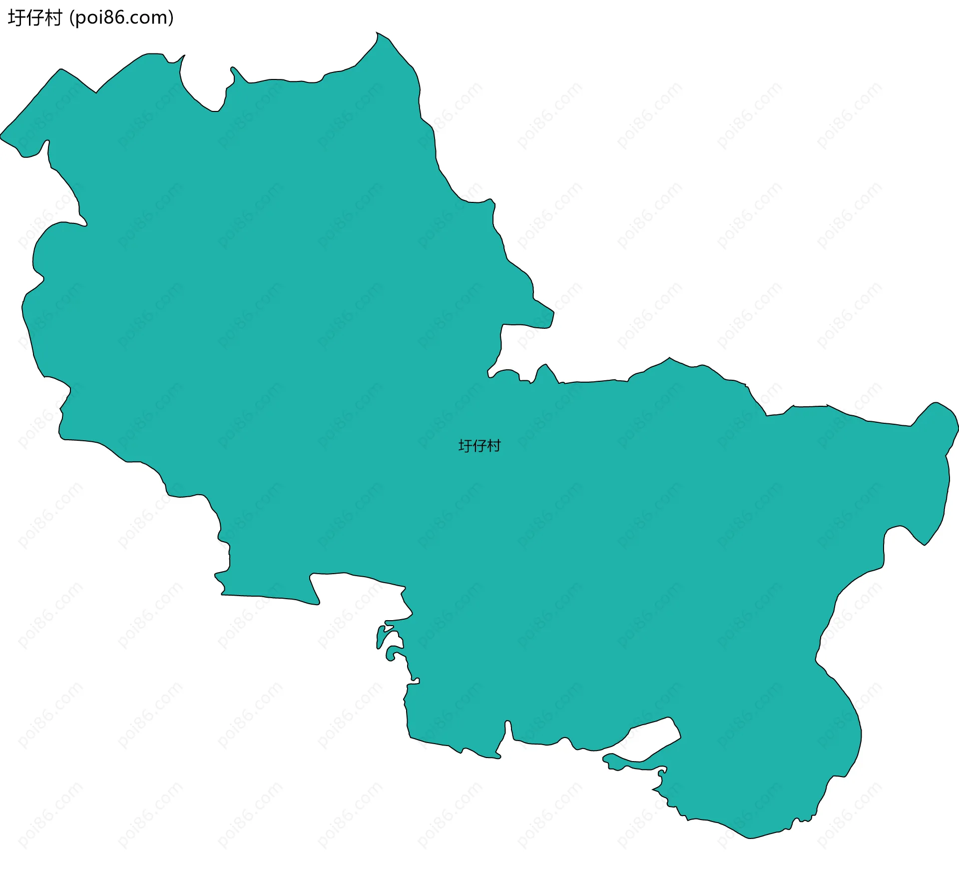 圩仔村边界地图