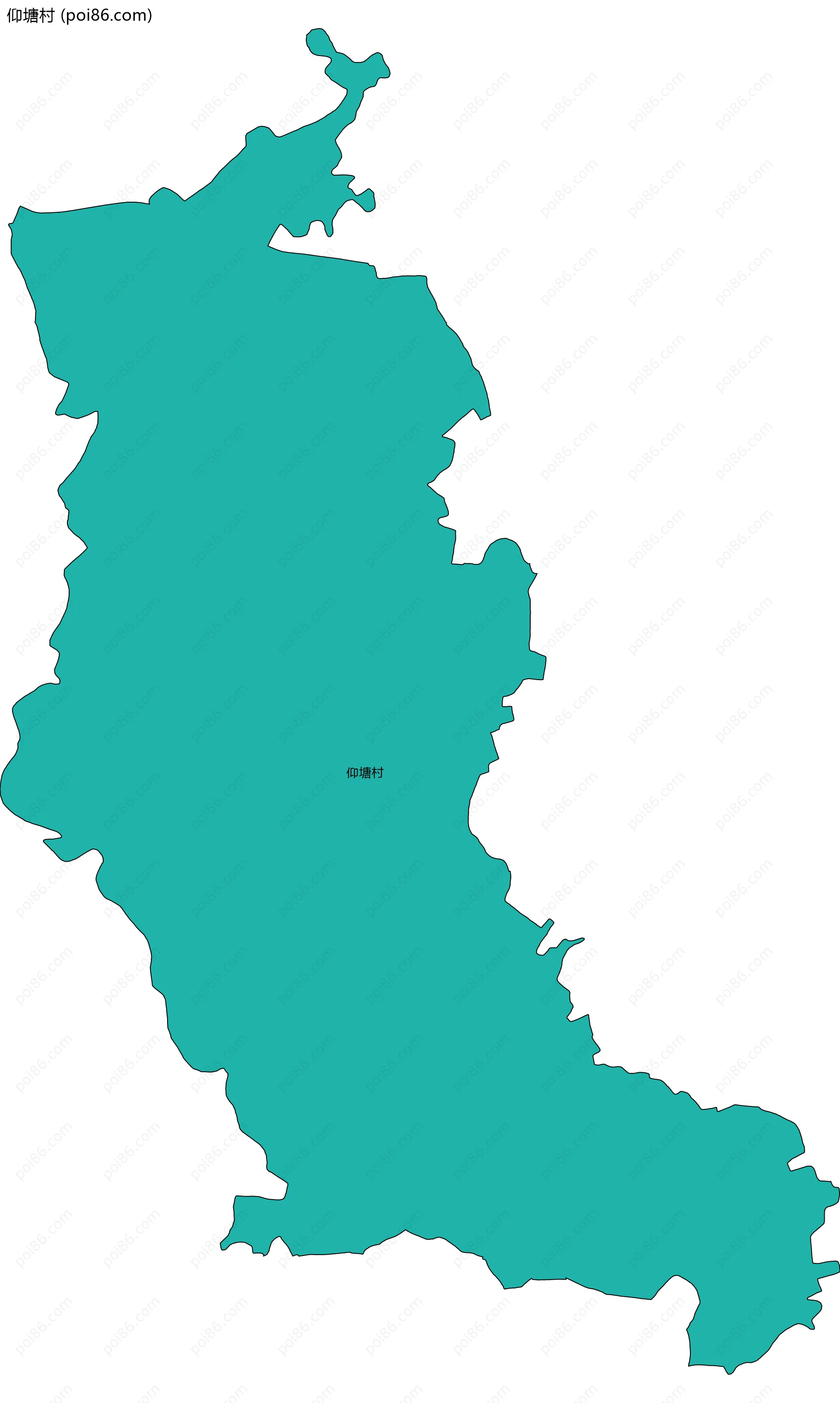仰塘村边界地图