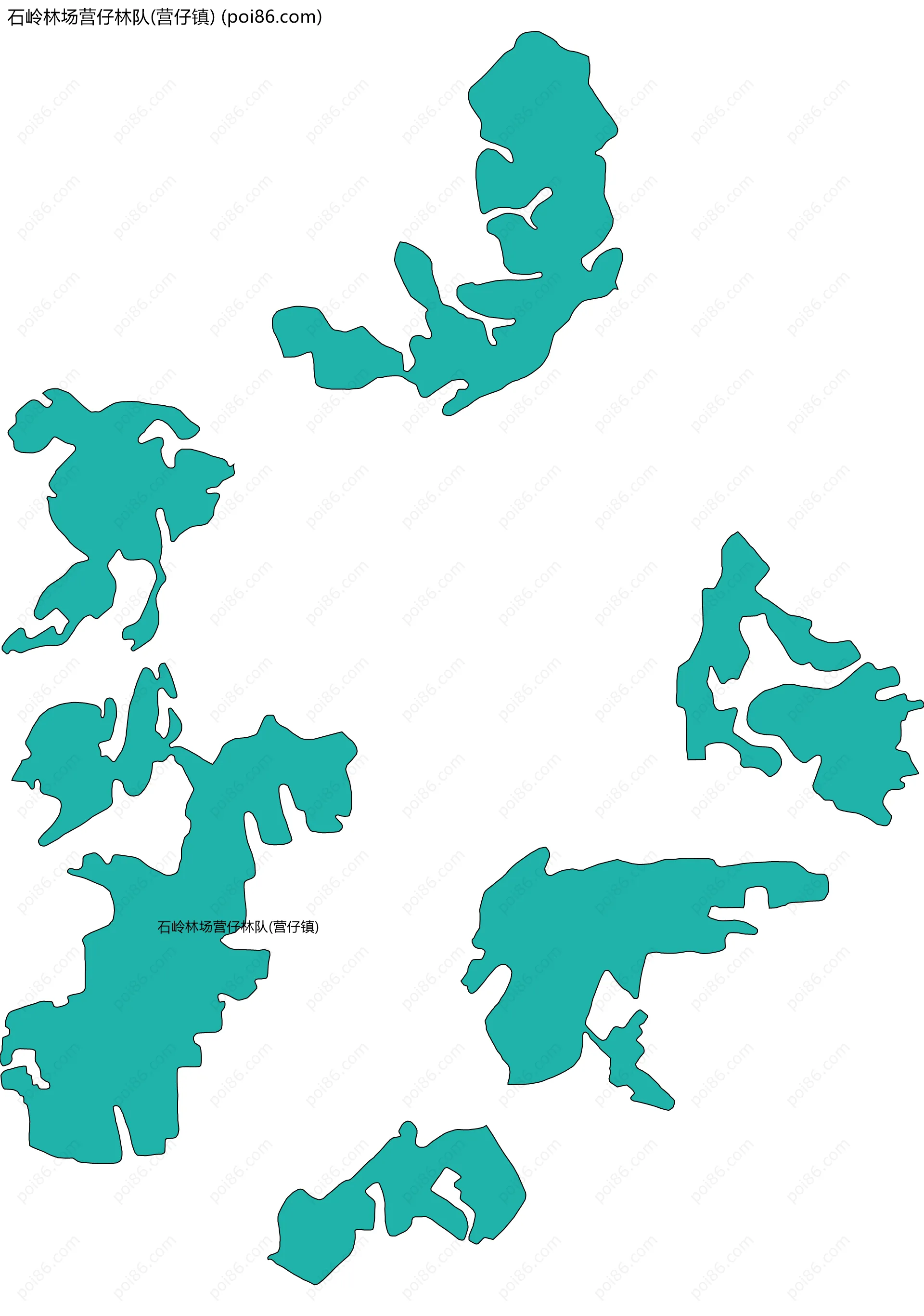 石岭林场营仔林队(营仔镇)边界地图
