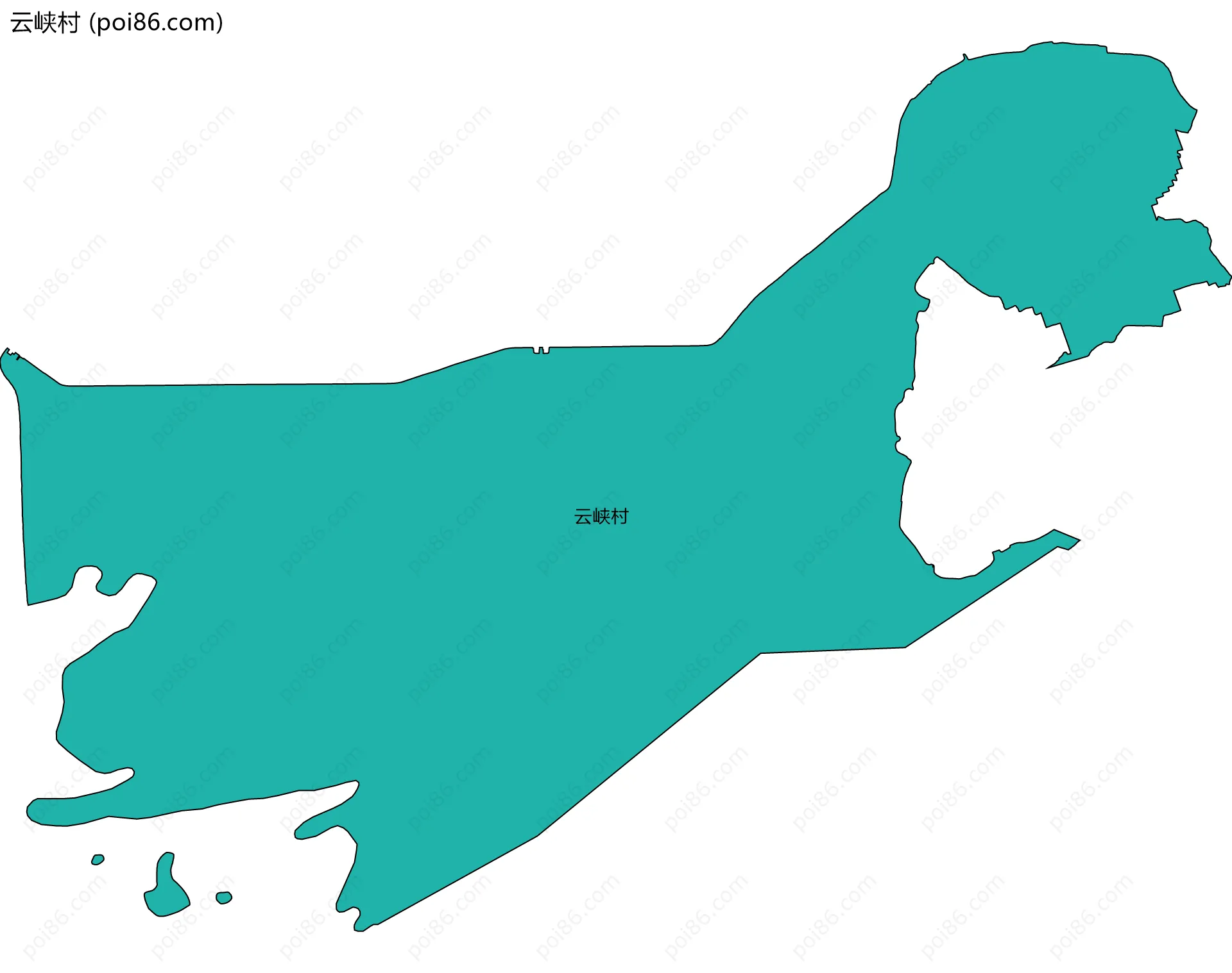 云峡村边界地图