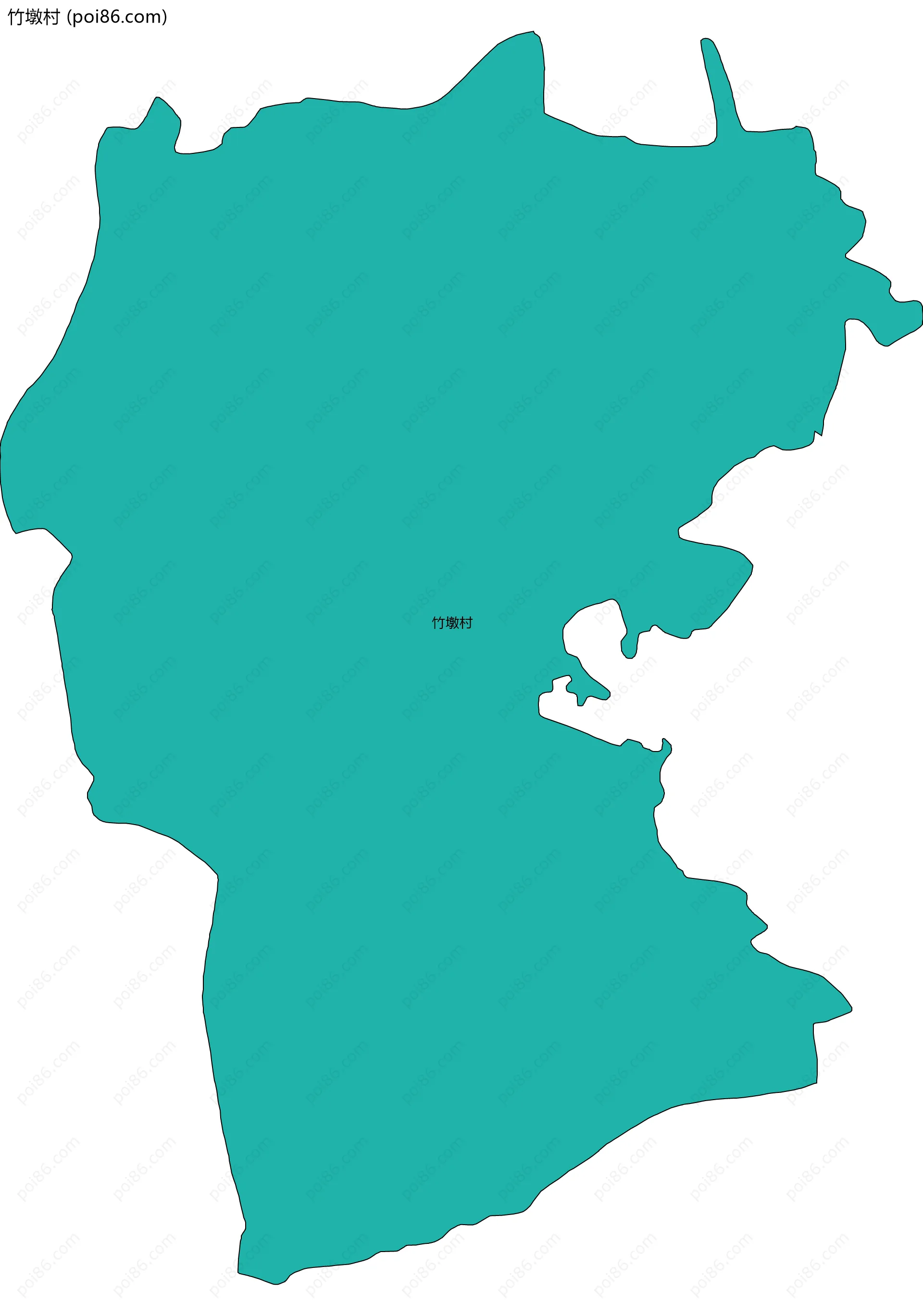 竹墩村边界地图