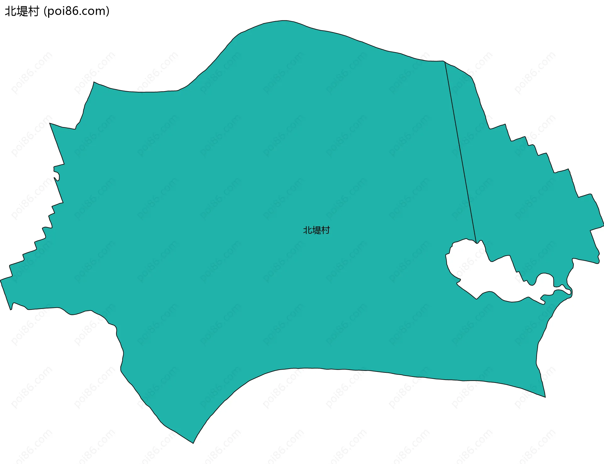 北堤村边界地图