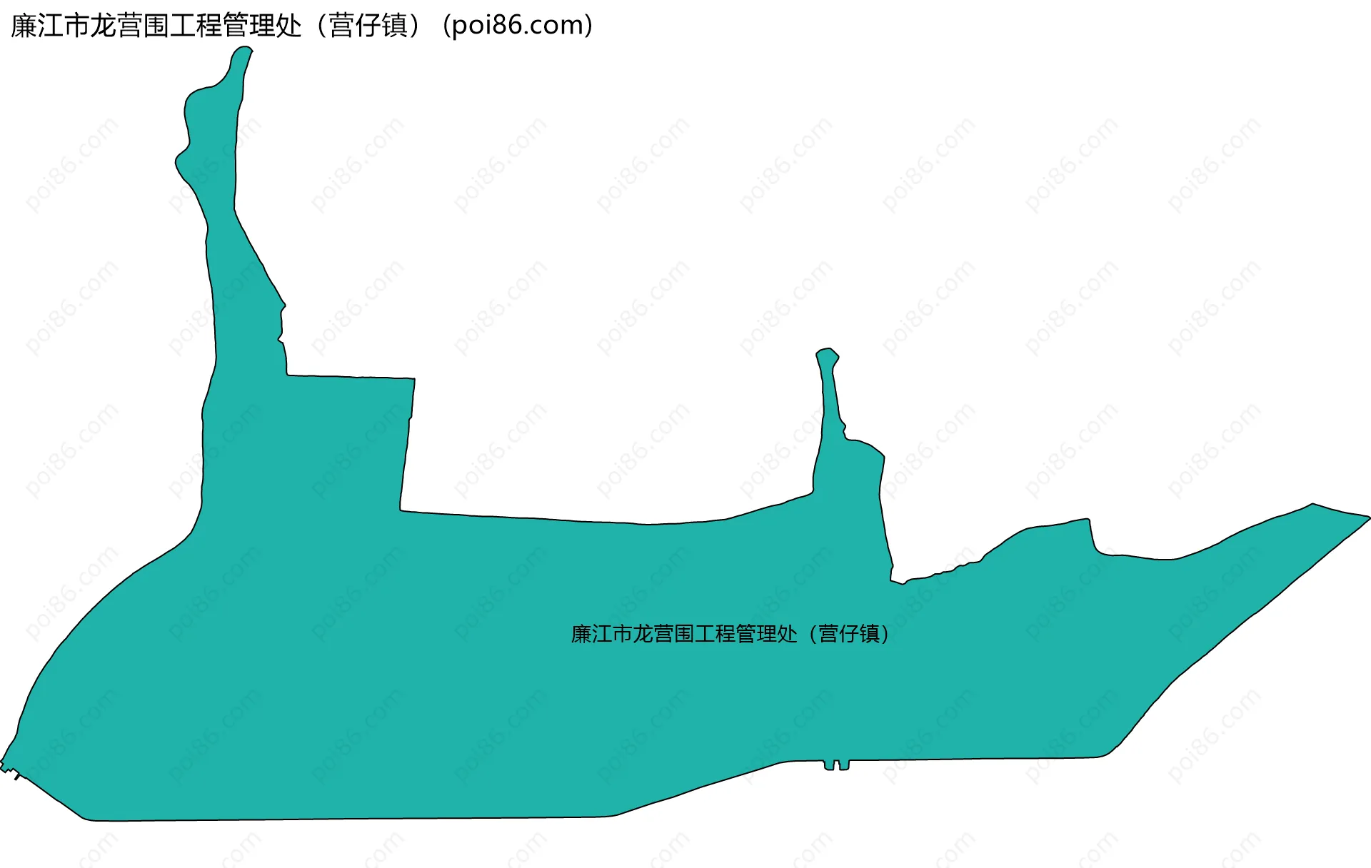 廉江市龙营围工程管理处（营仔镇）边界地图