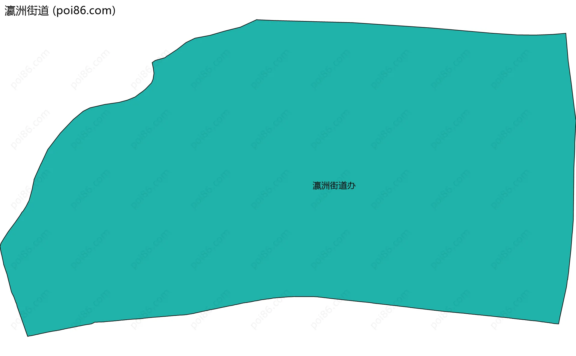 瀛洲街道边界地图(五级行政区划)