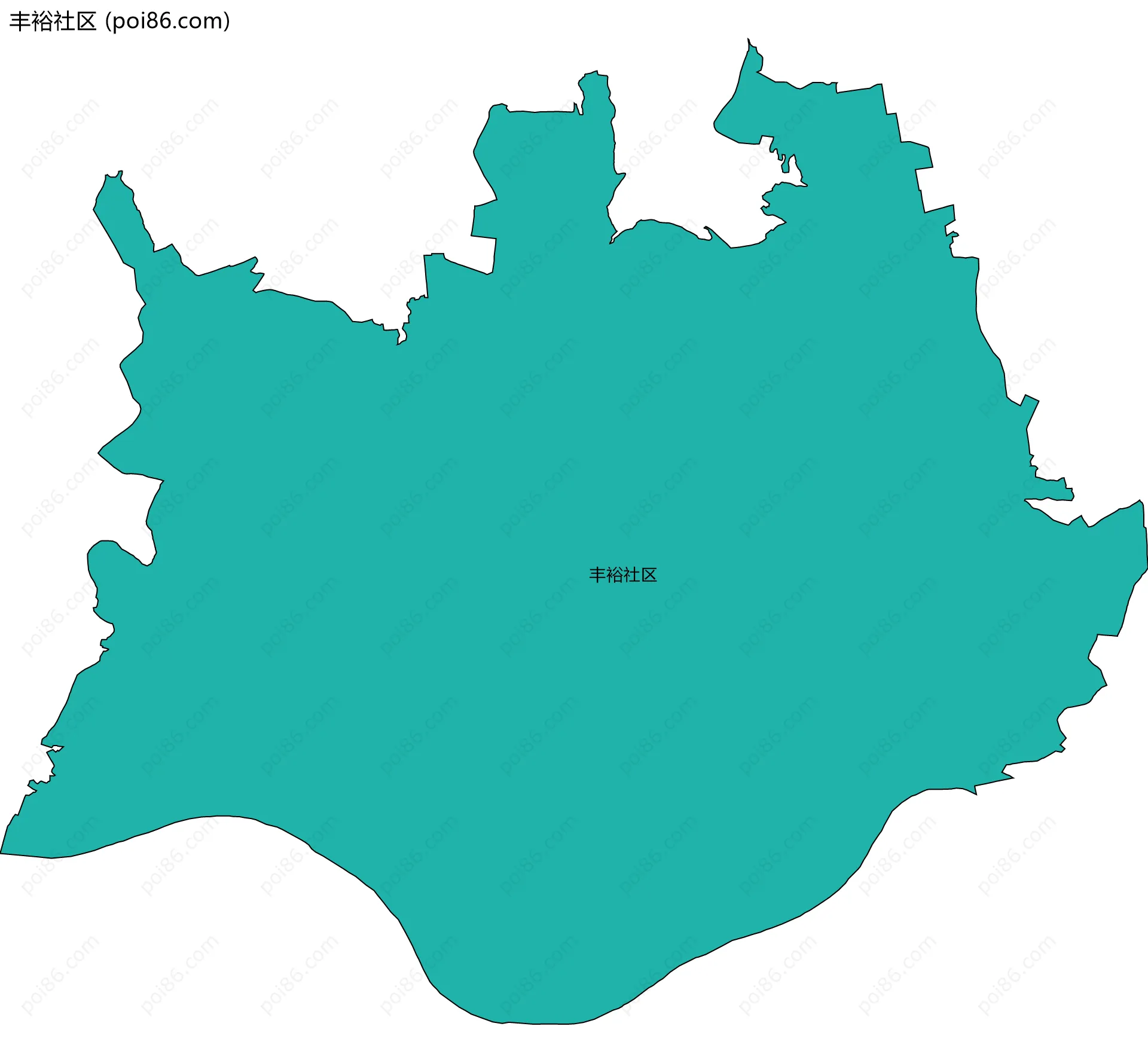 丰裕社区边界地图