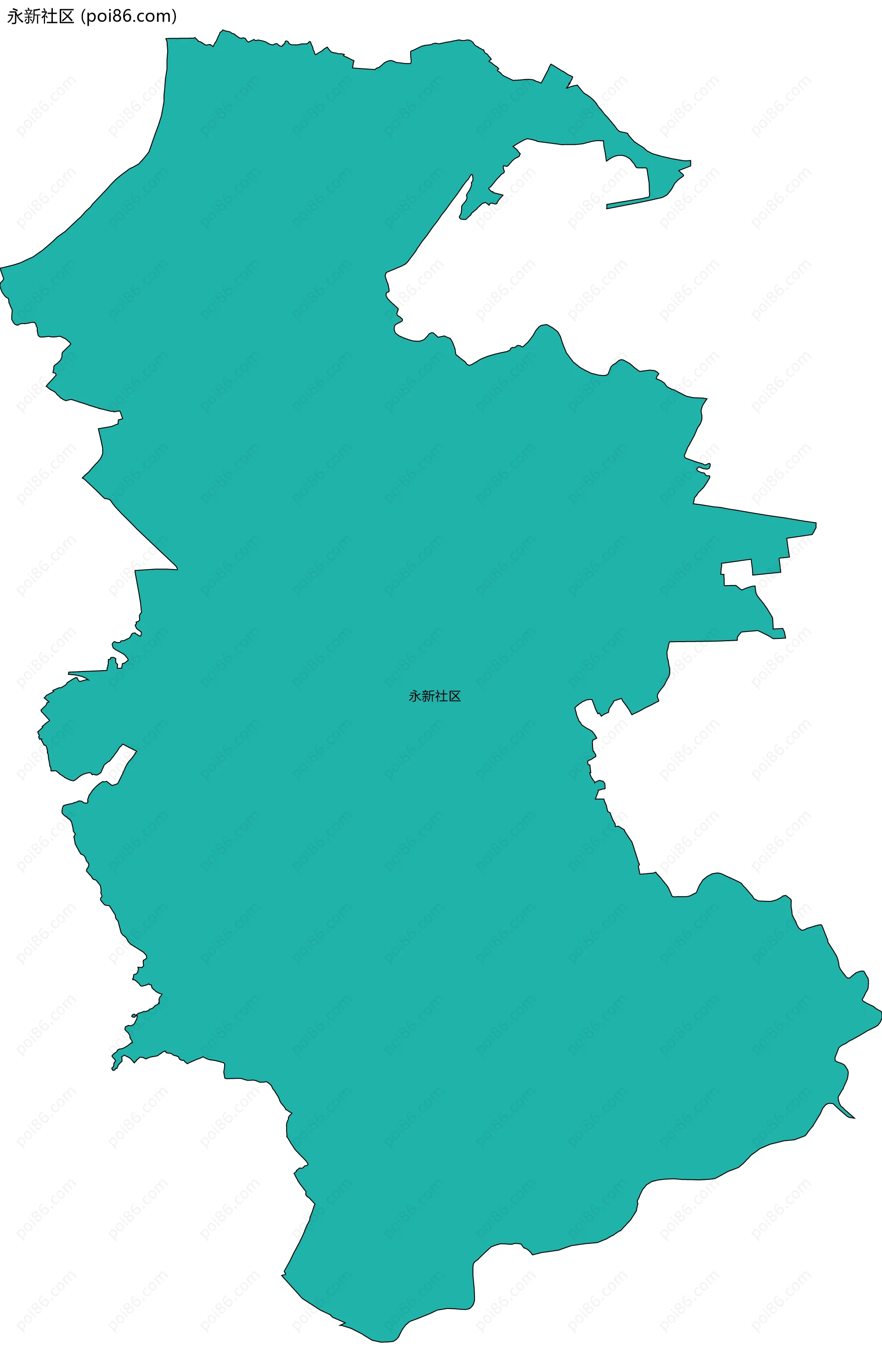 永新社区边界地图