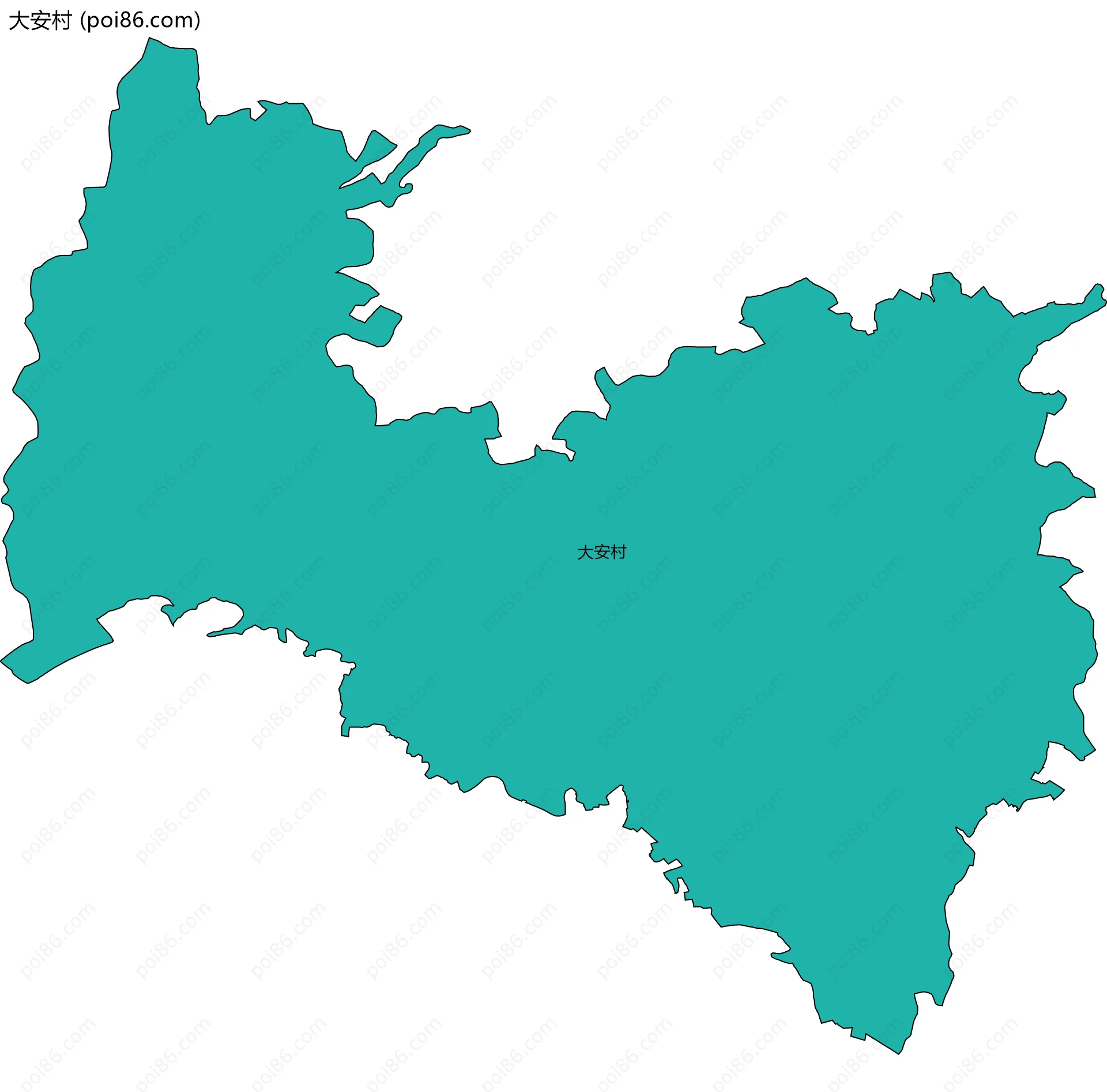 大安村边界地图