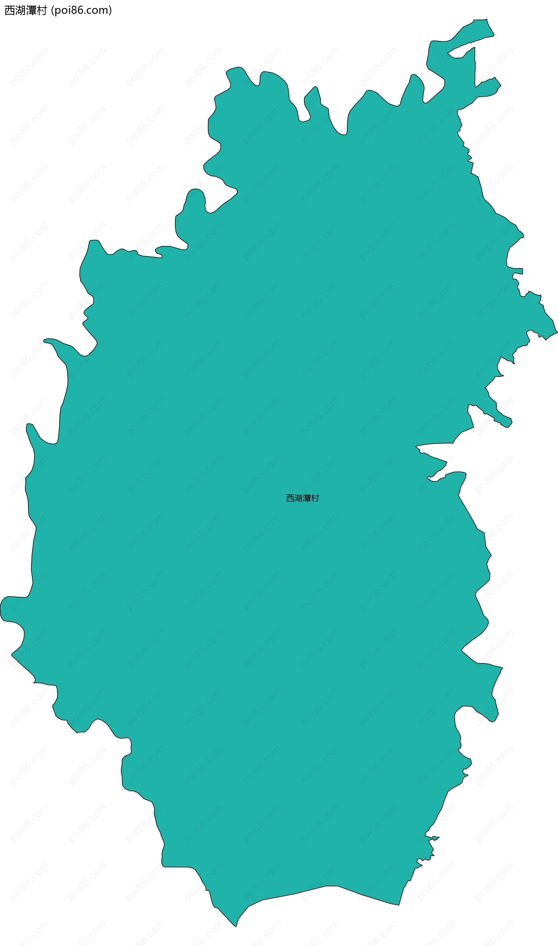 西湖潭村边界地图