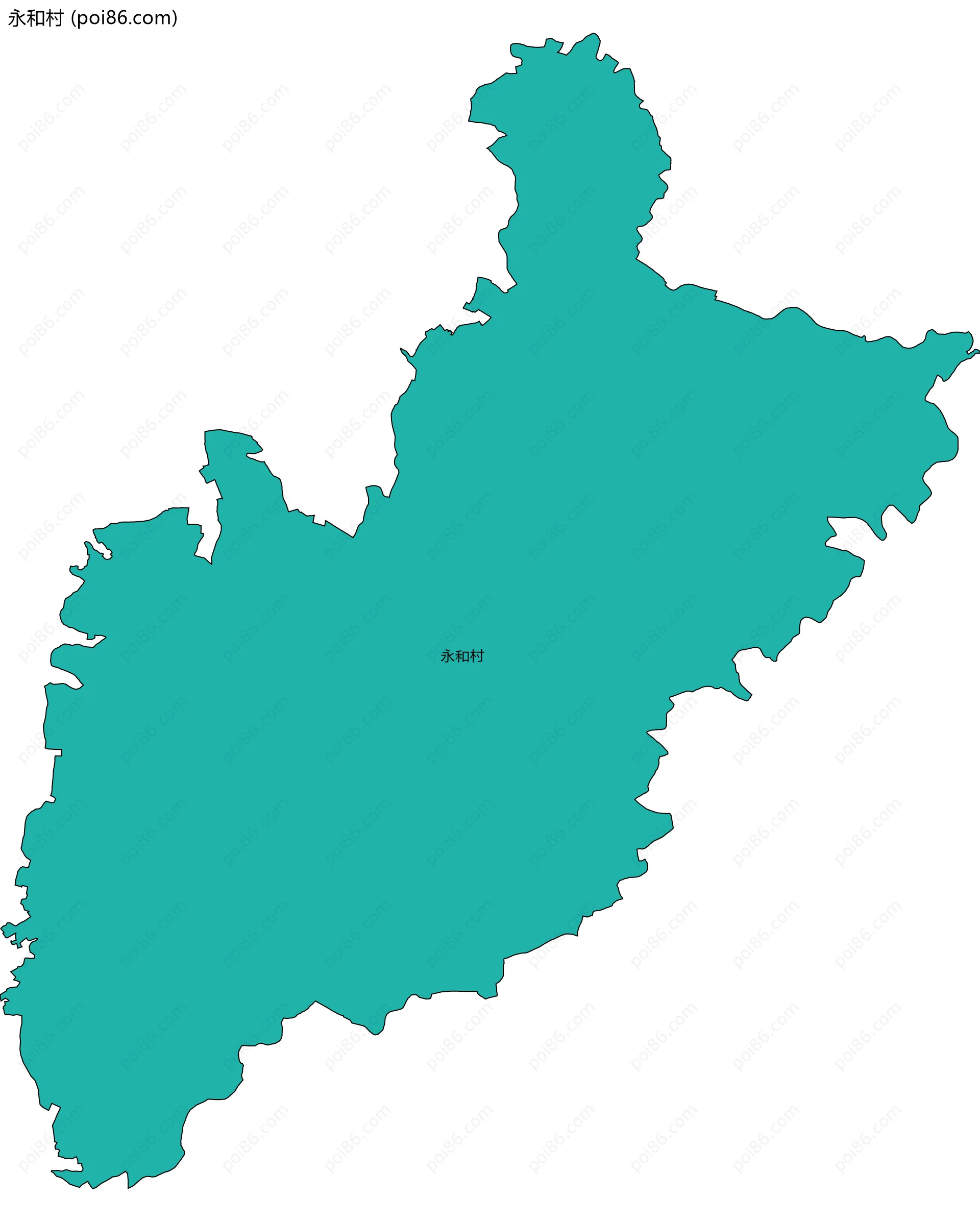 永和村边界地图