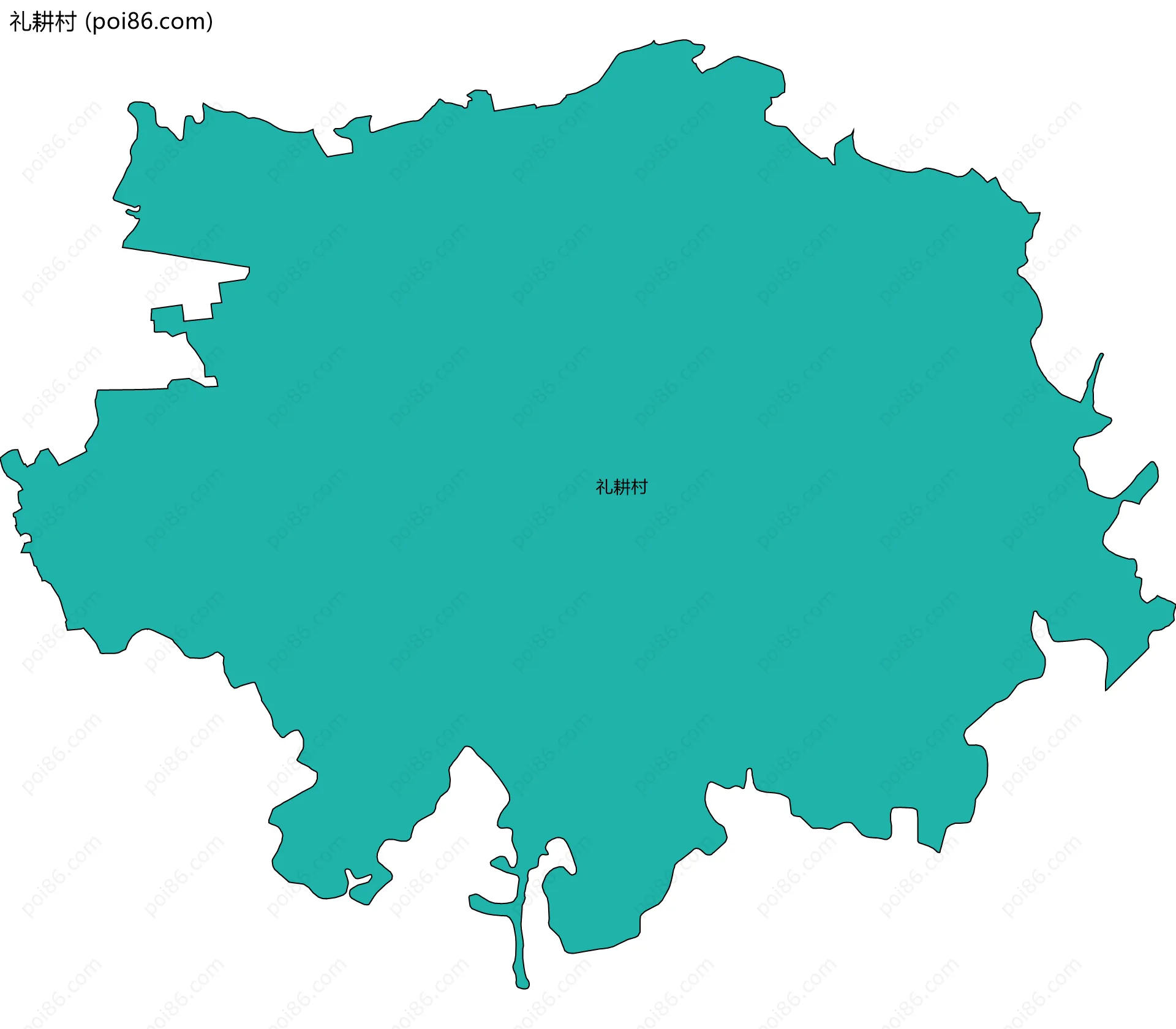 礼耕村边界地图