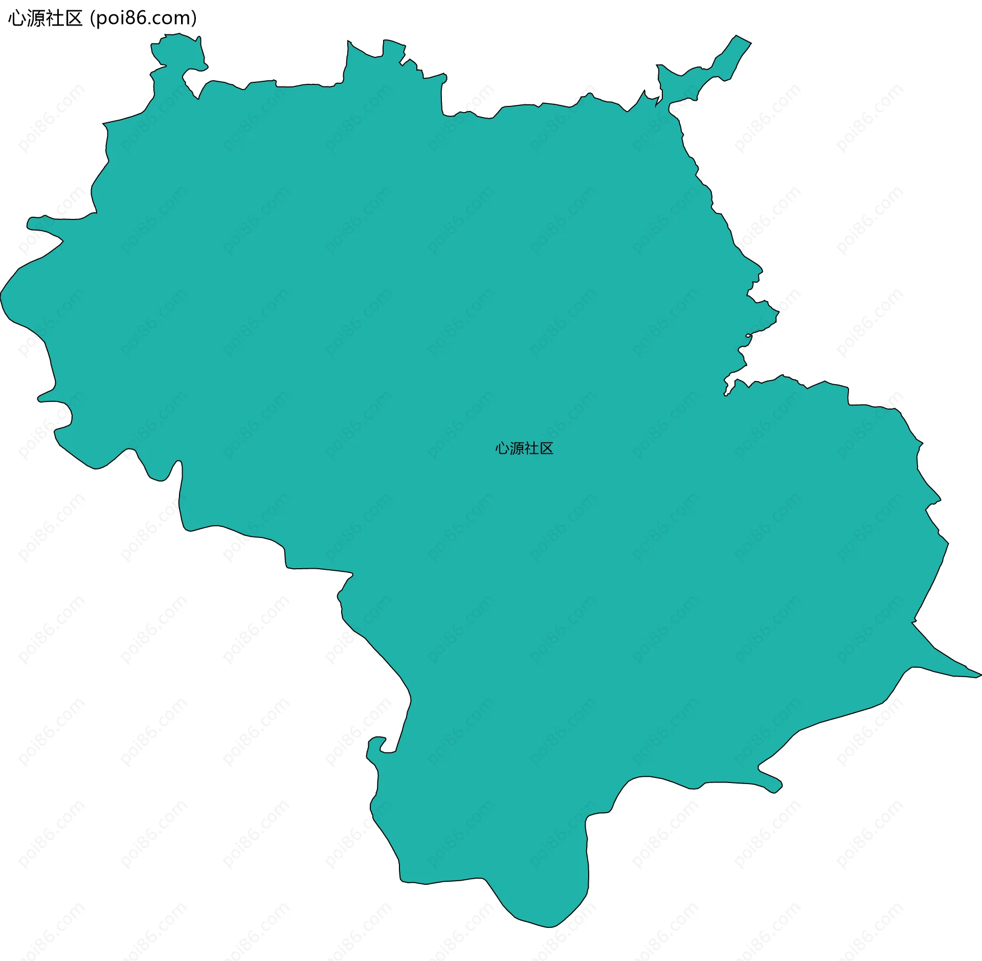 心源社区边界地图