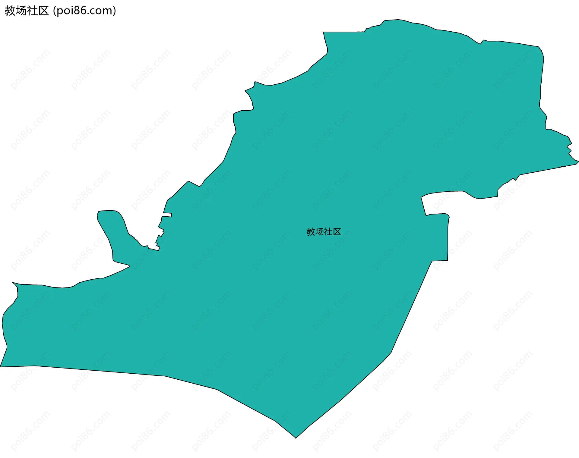 教场社区边界地图