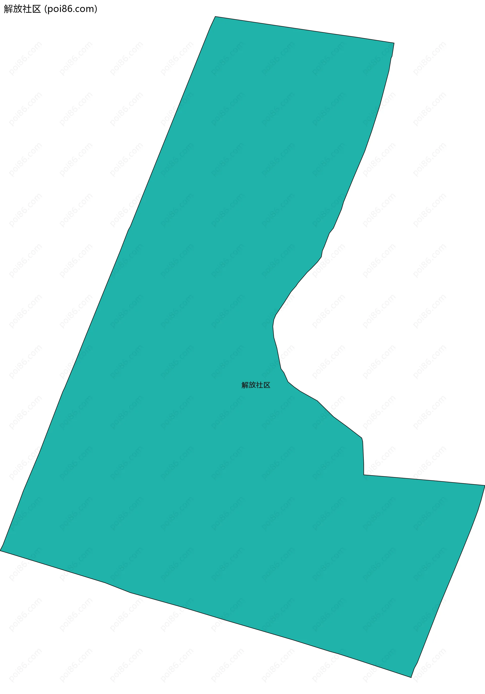 解放社区边界地图