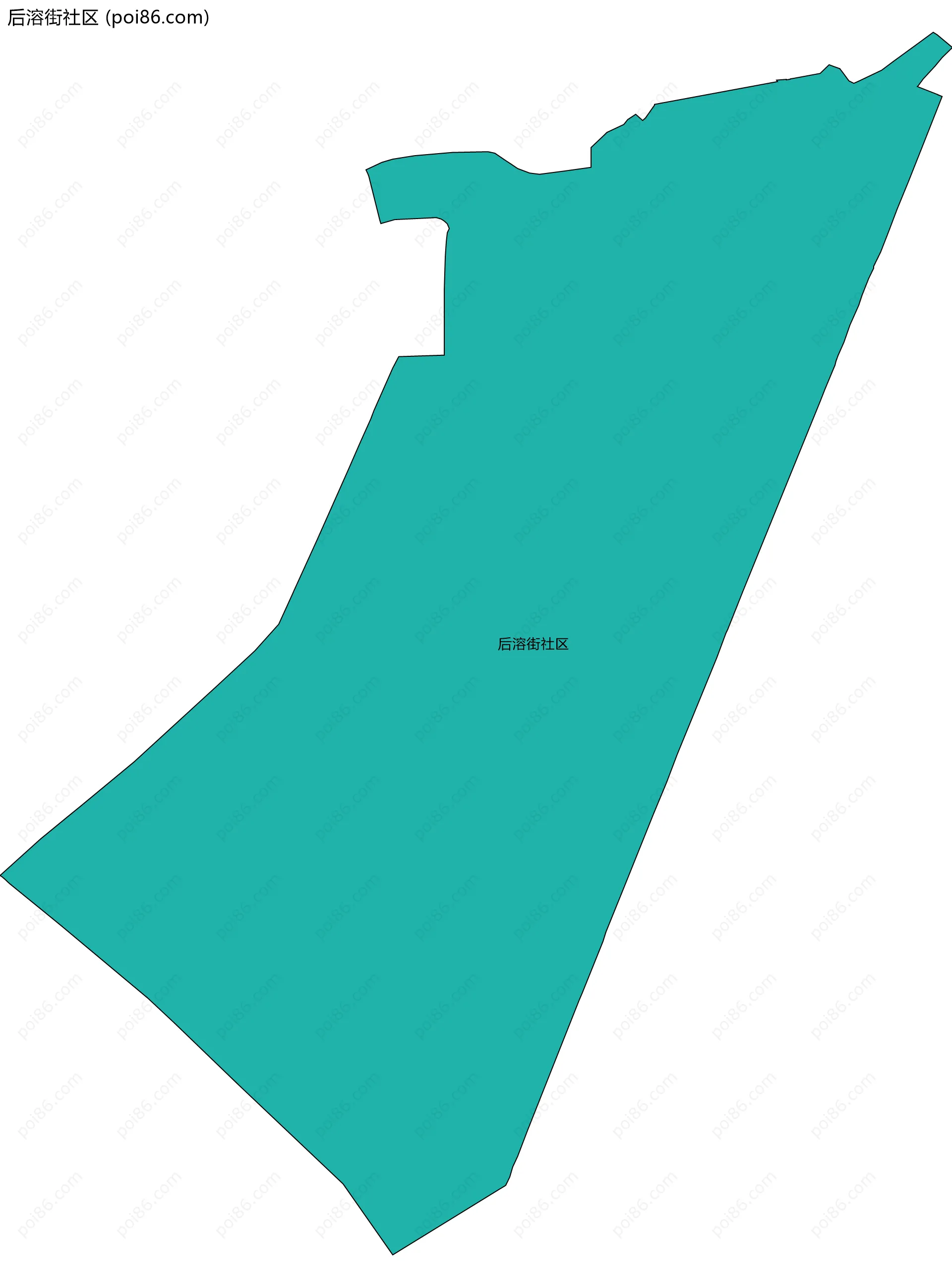 后溶街社区边界地图
