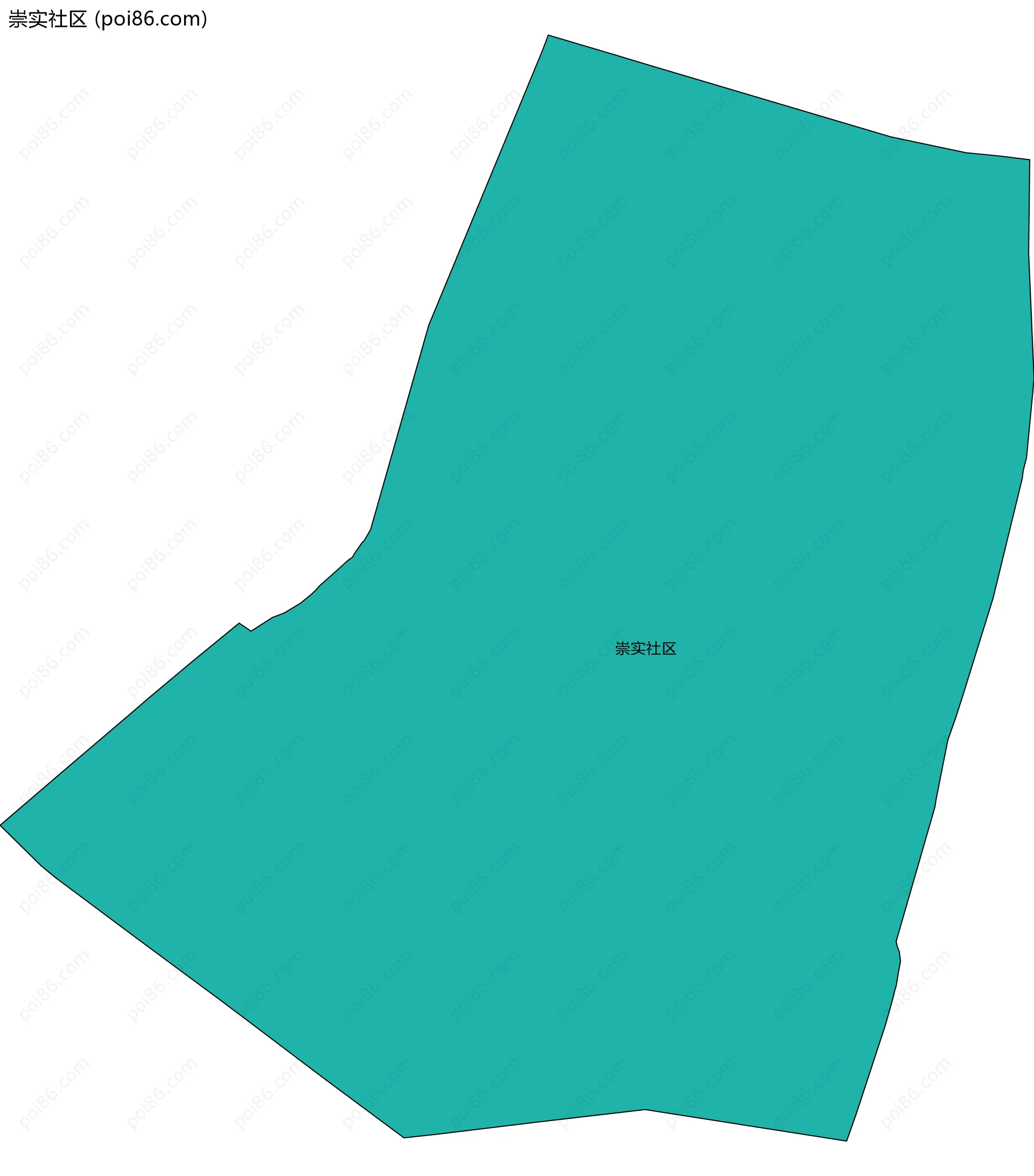崇实社区边界地图