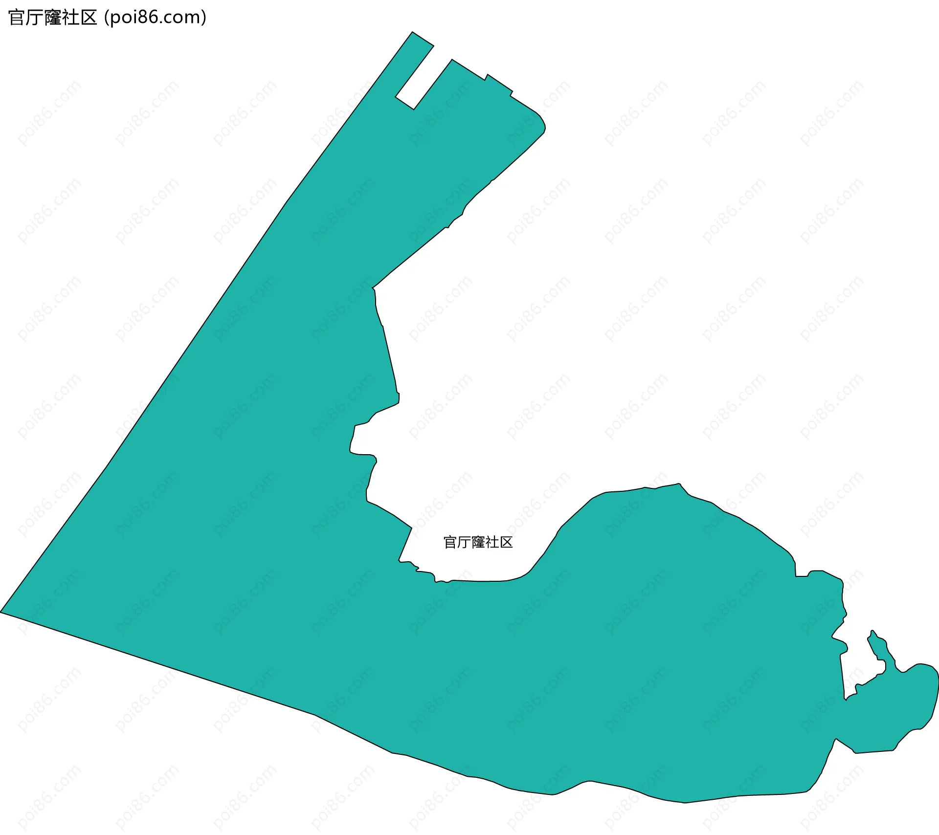 官厅窿社区边界地图
