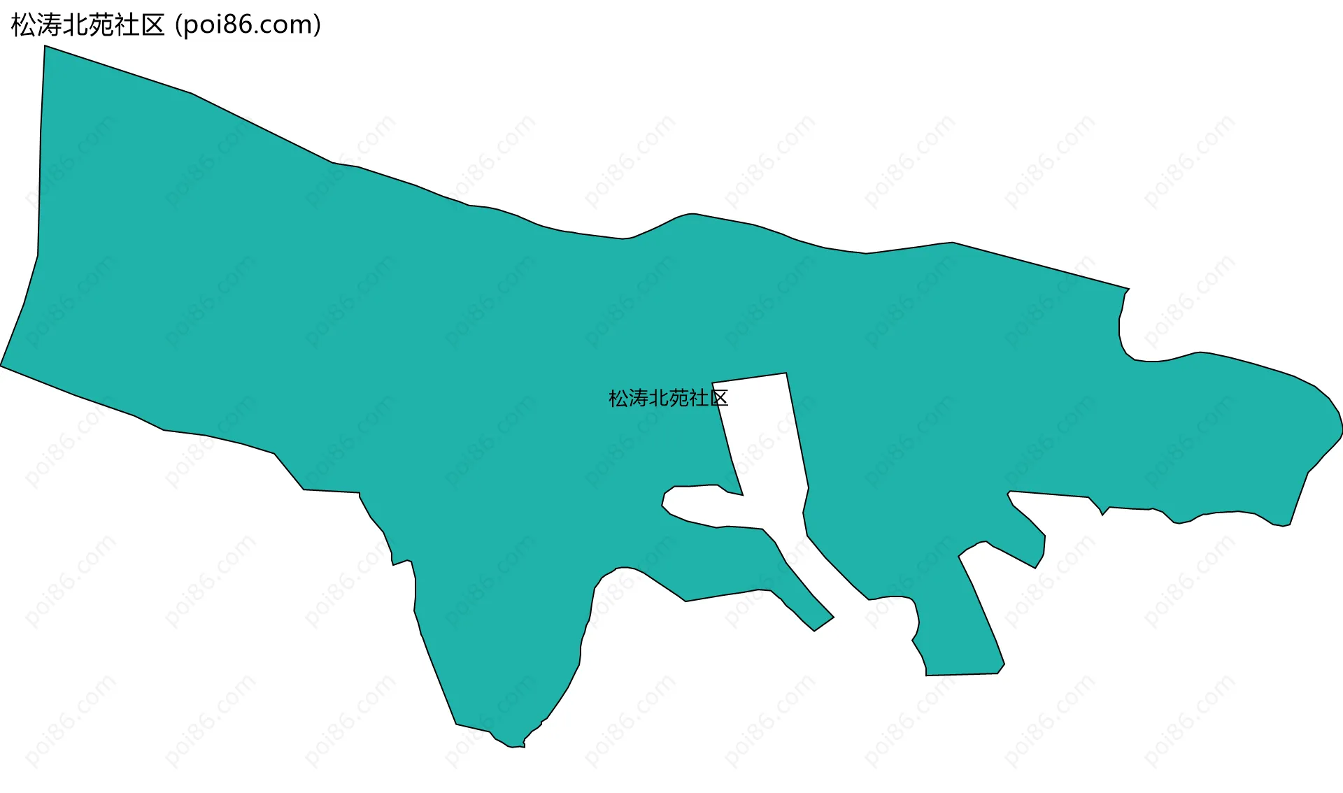 松涛北苑社区边界地图