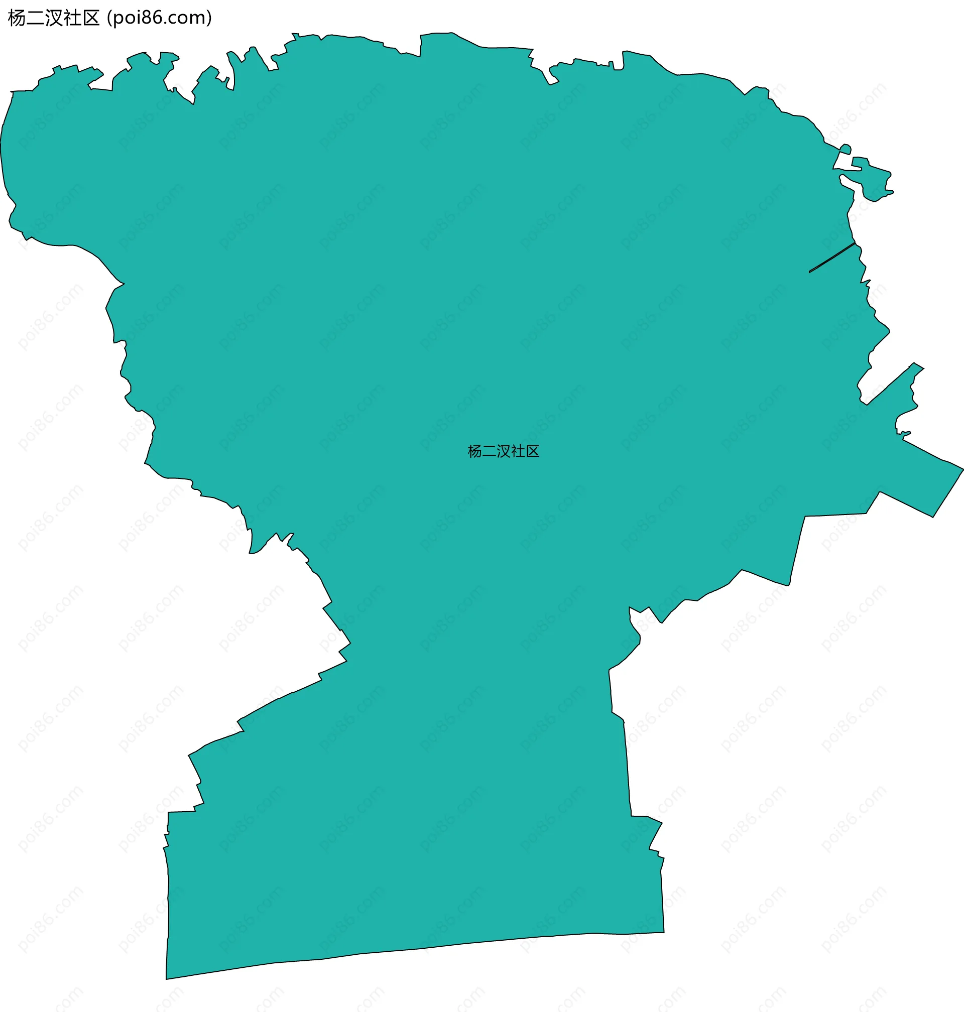 杨二汊社区边界地图