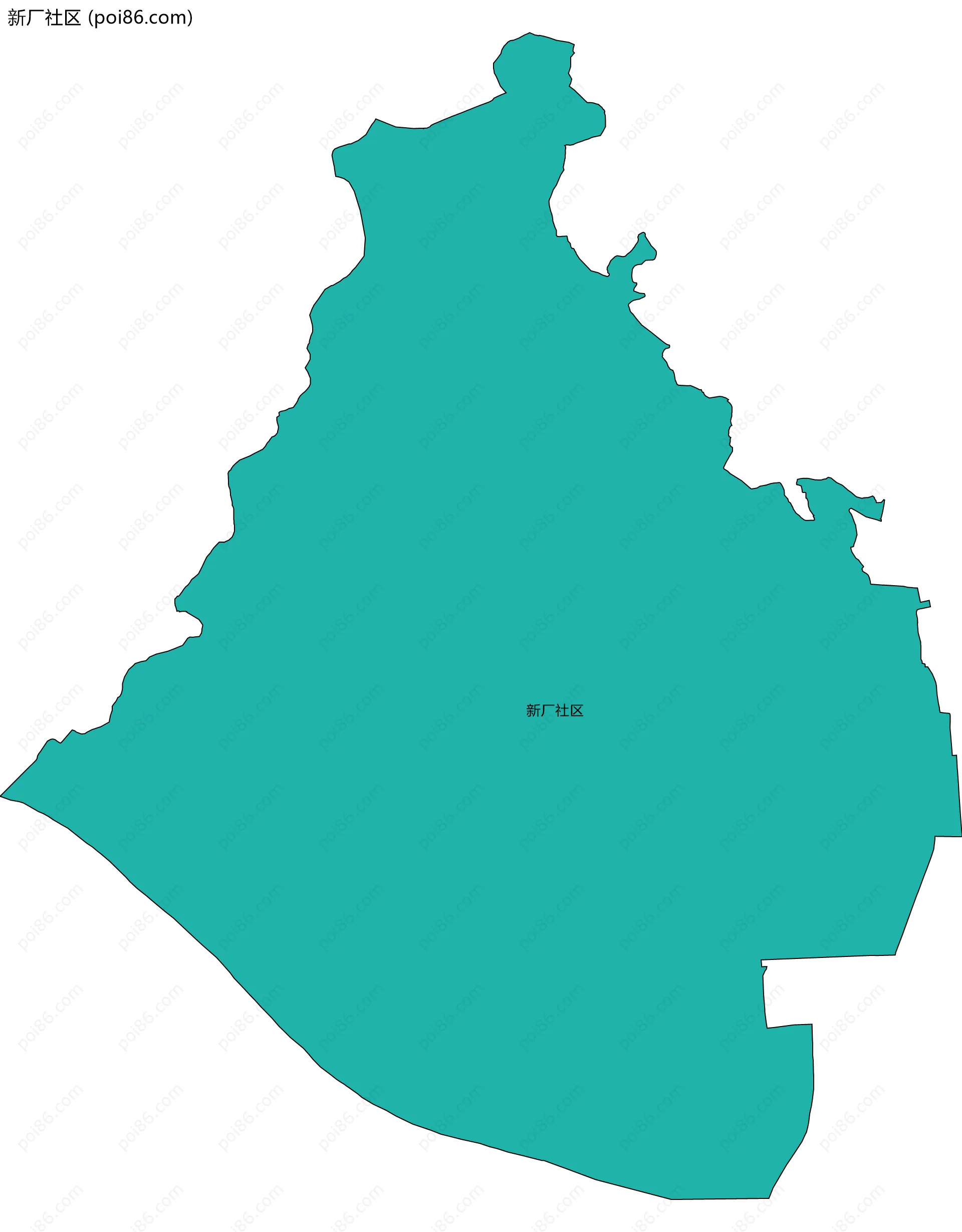 新厂社区边界地图