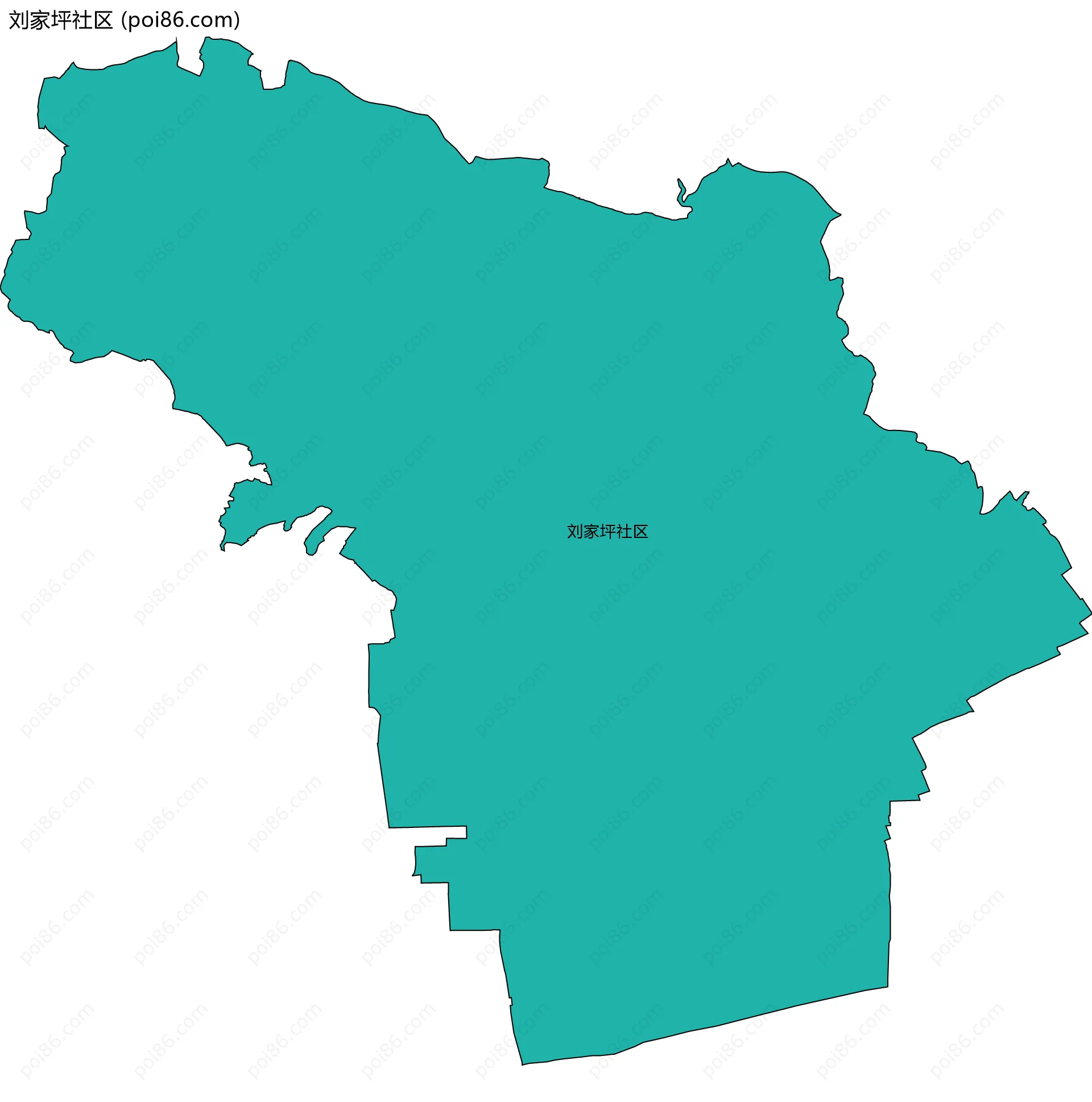 刘家坪社区边界地图
