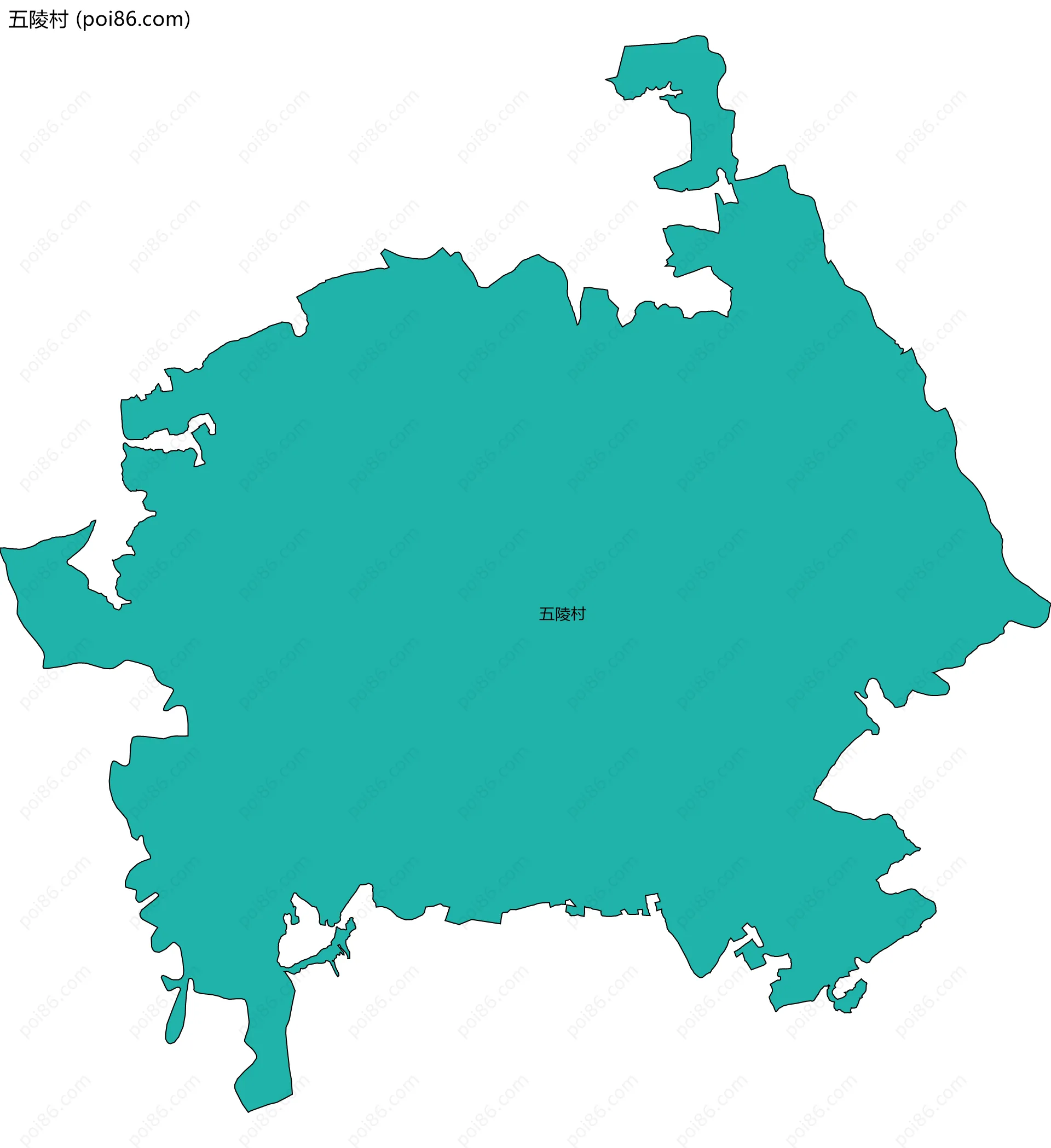 五陵村边界地图