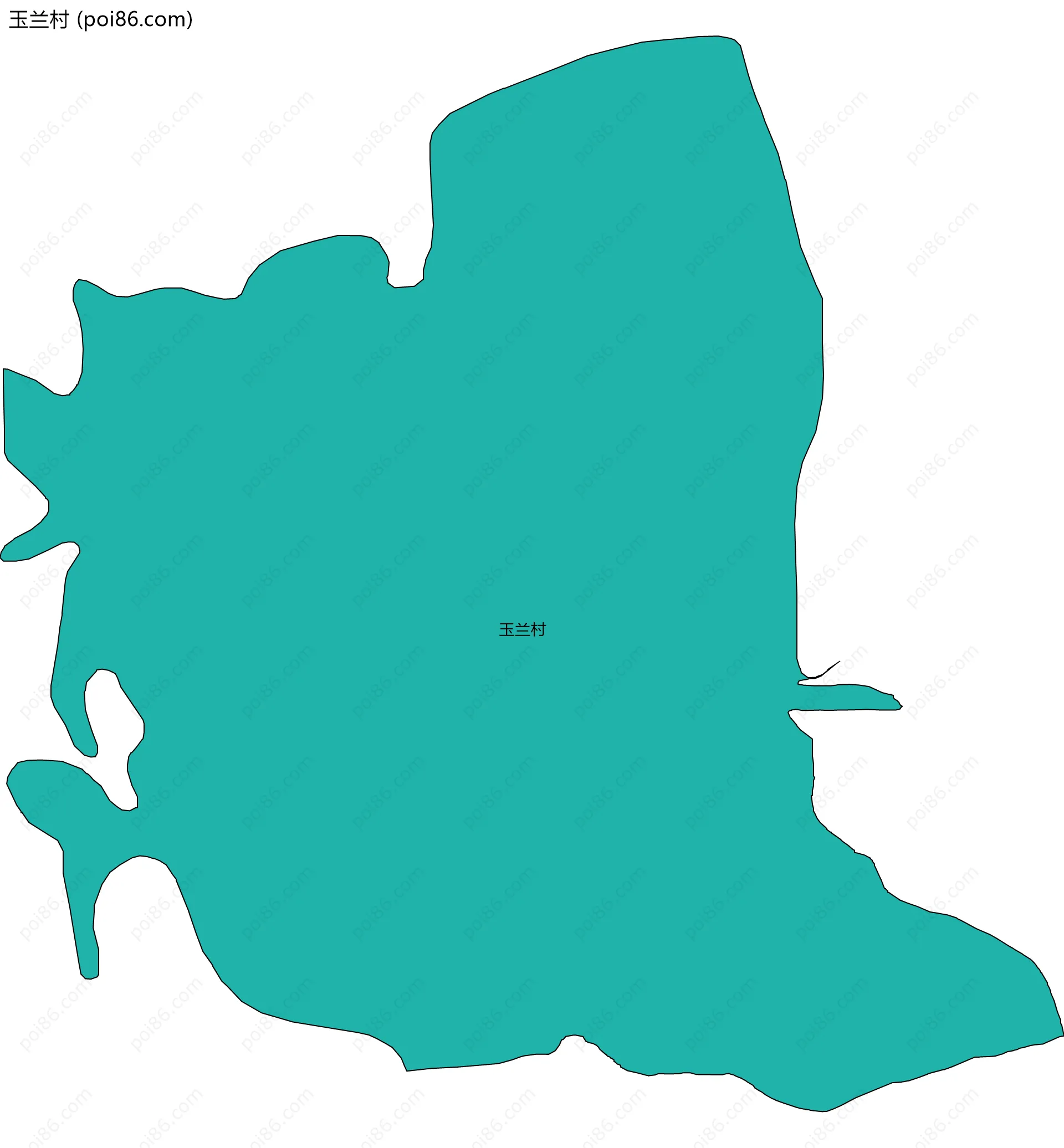 玉兰村边界地图